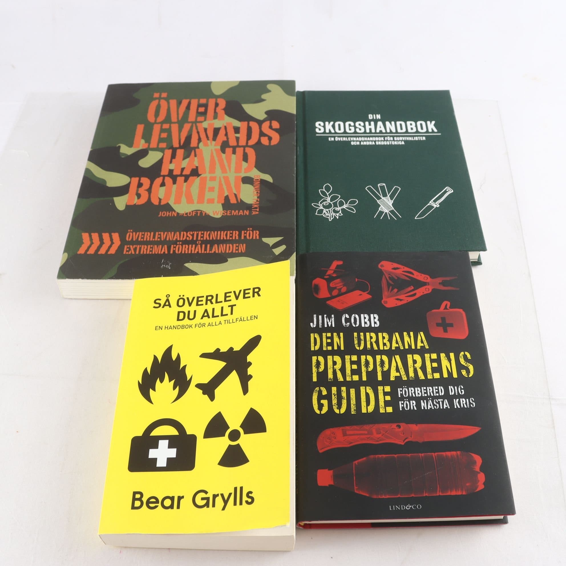 Överlevnadshandböcker, bokpaket med 4 volymer