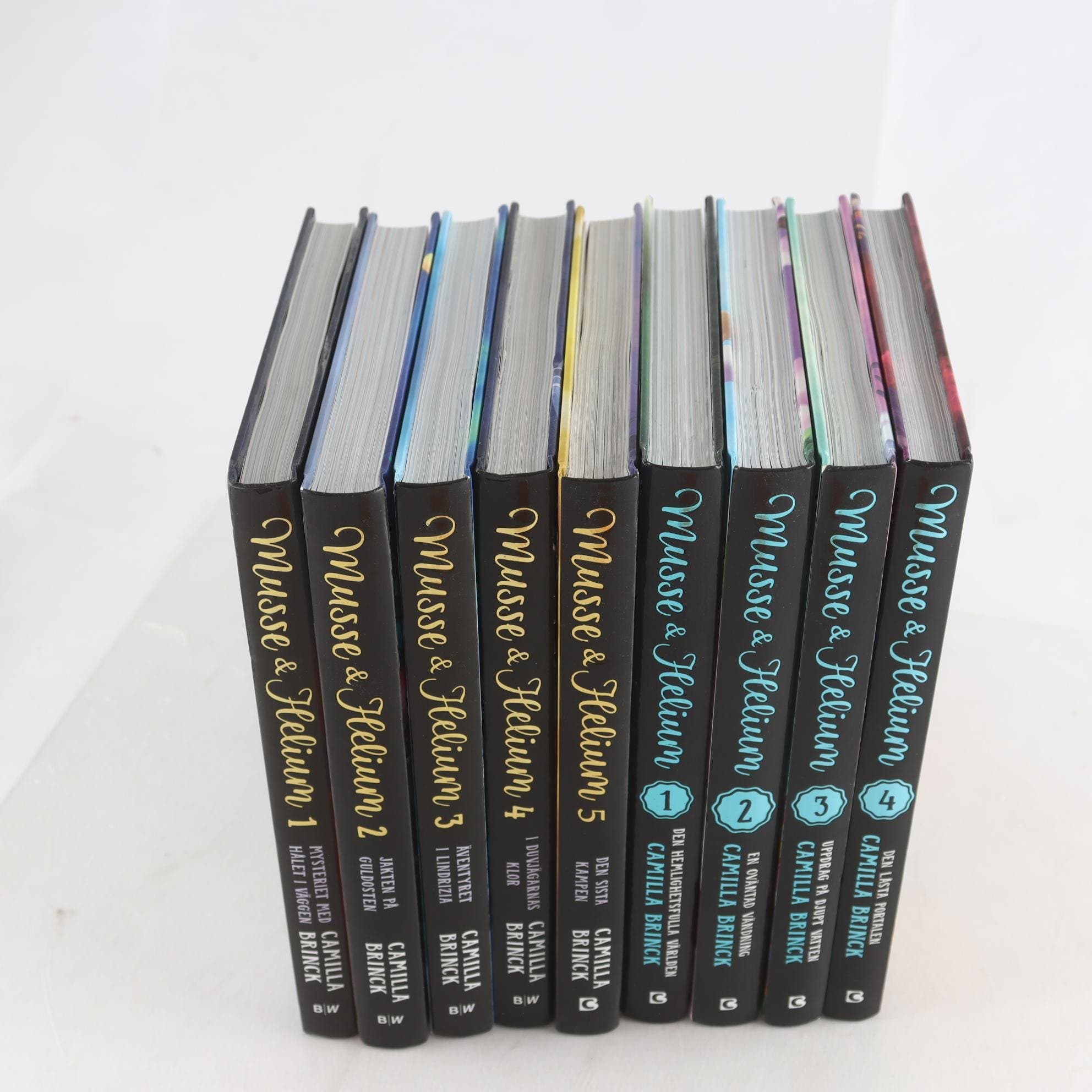 Musse & Helium, Del 1-5 i första + Bok 1-4 i andra serien. Samfraktas ej.