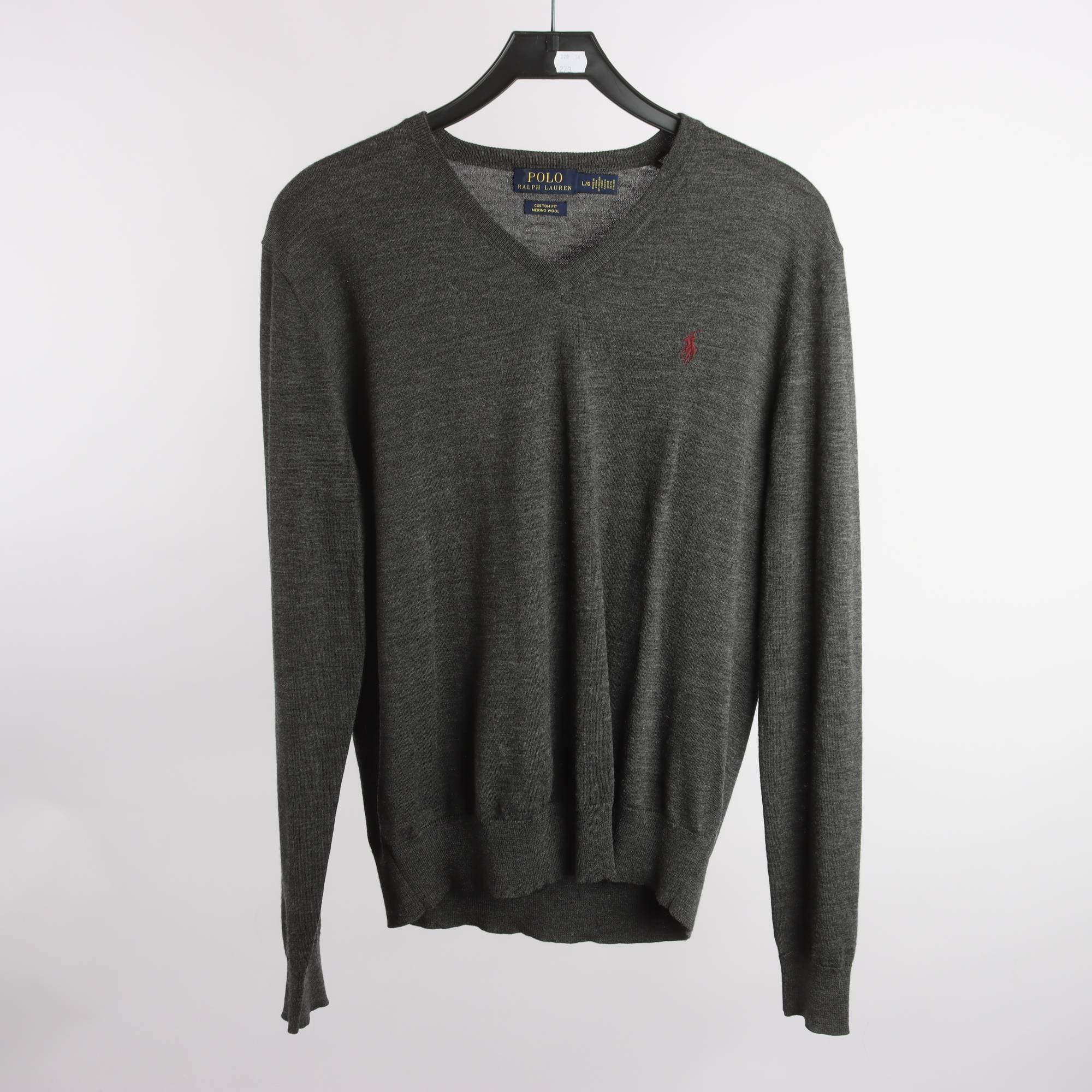 Tröja, Polo Ralph Lauren, grå, 100% ull, stl. L.