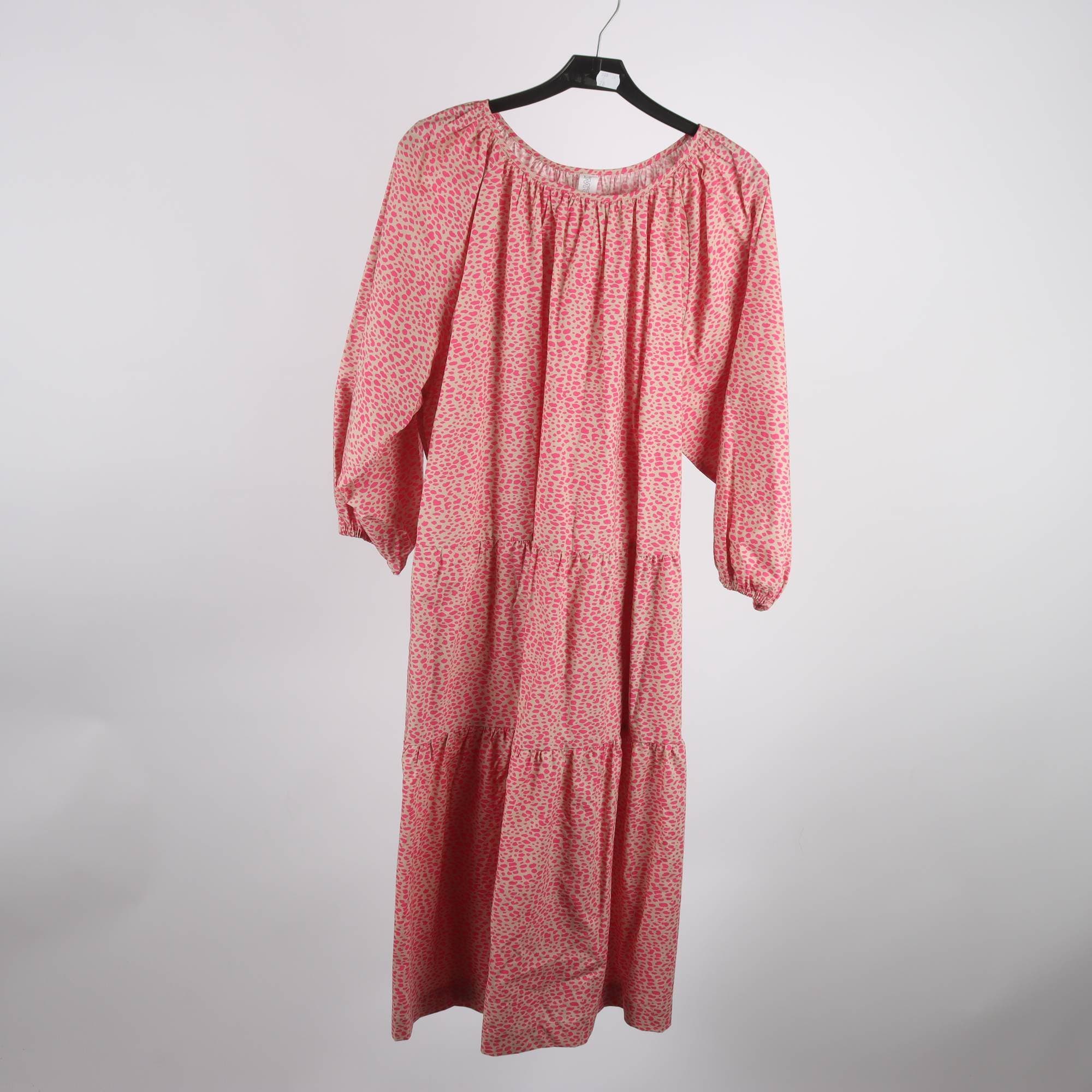Klänning, Carin Wester, mönstrad, rosa, beige, stl. 38.