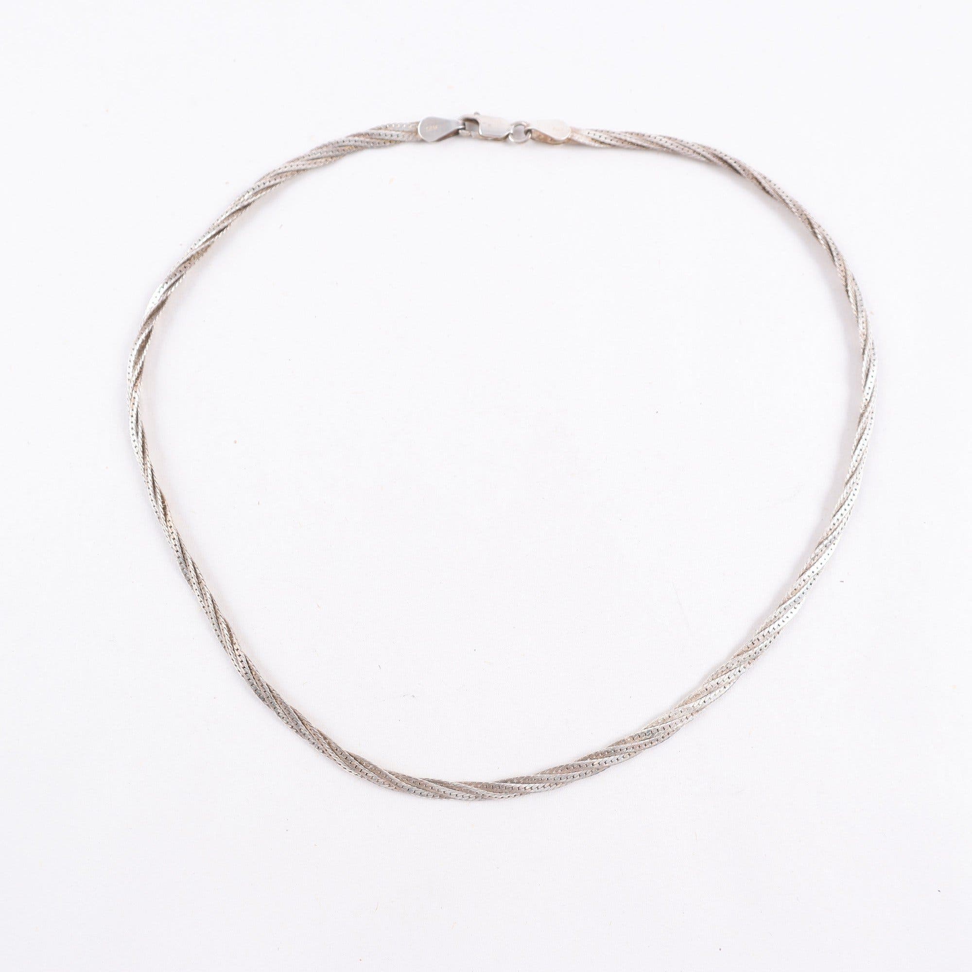 Halsband, silver, manglad