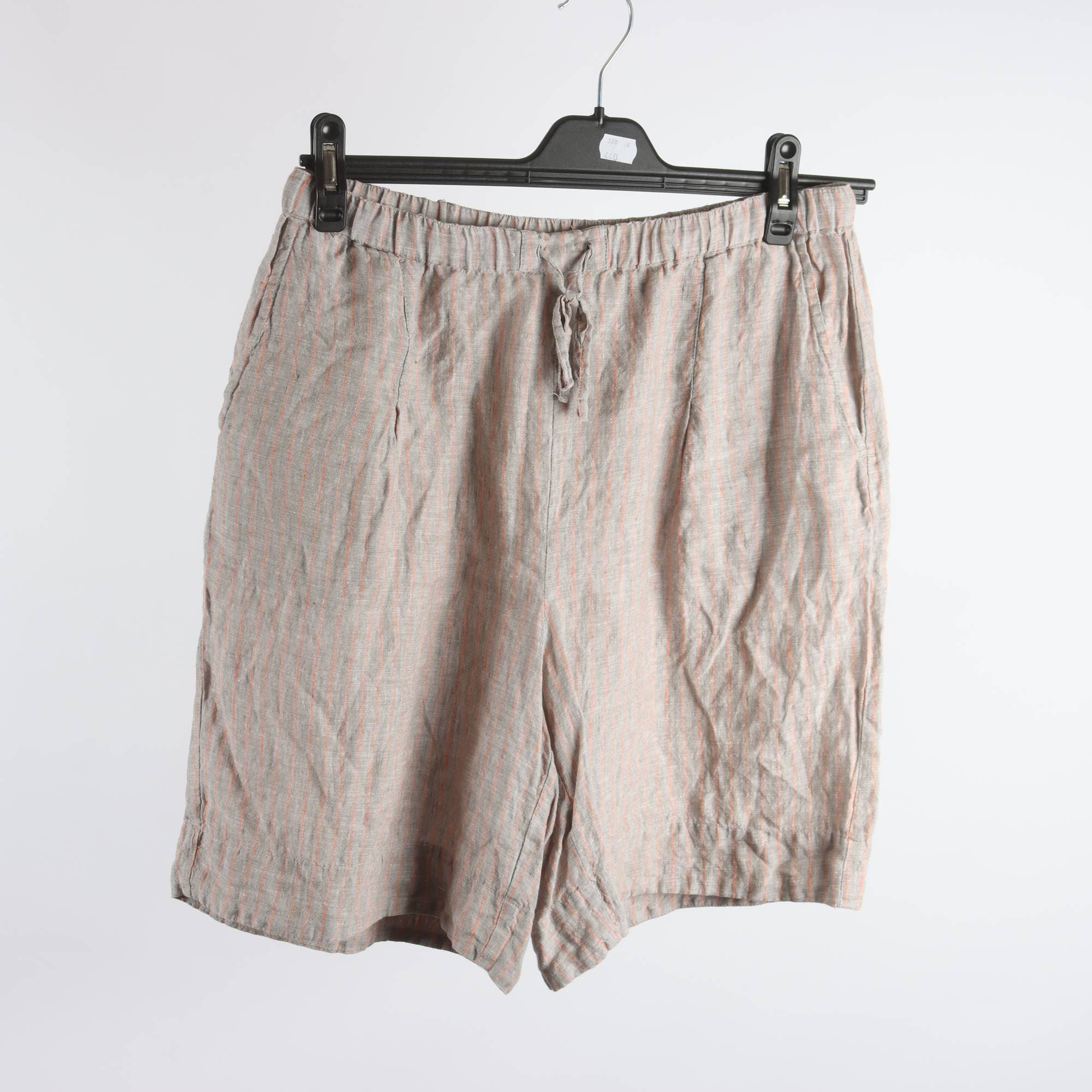 Shorts, Gudrun Sjödén, grå, orange, lin, stl. M.