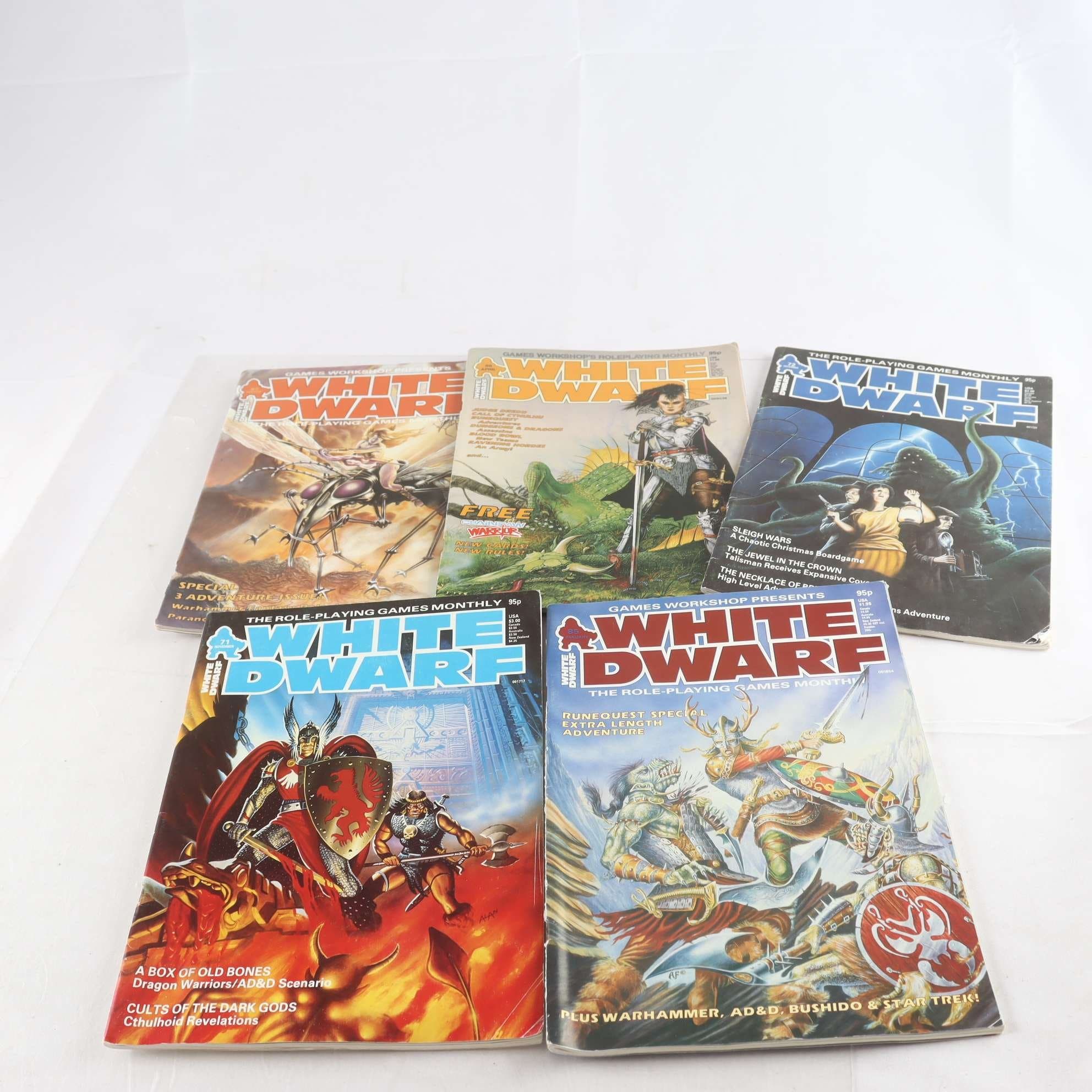 Rollspelstidningar, White Dwarf, 1985-1987, 5 st