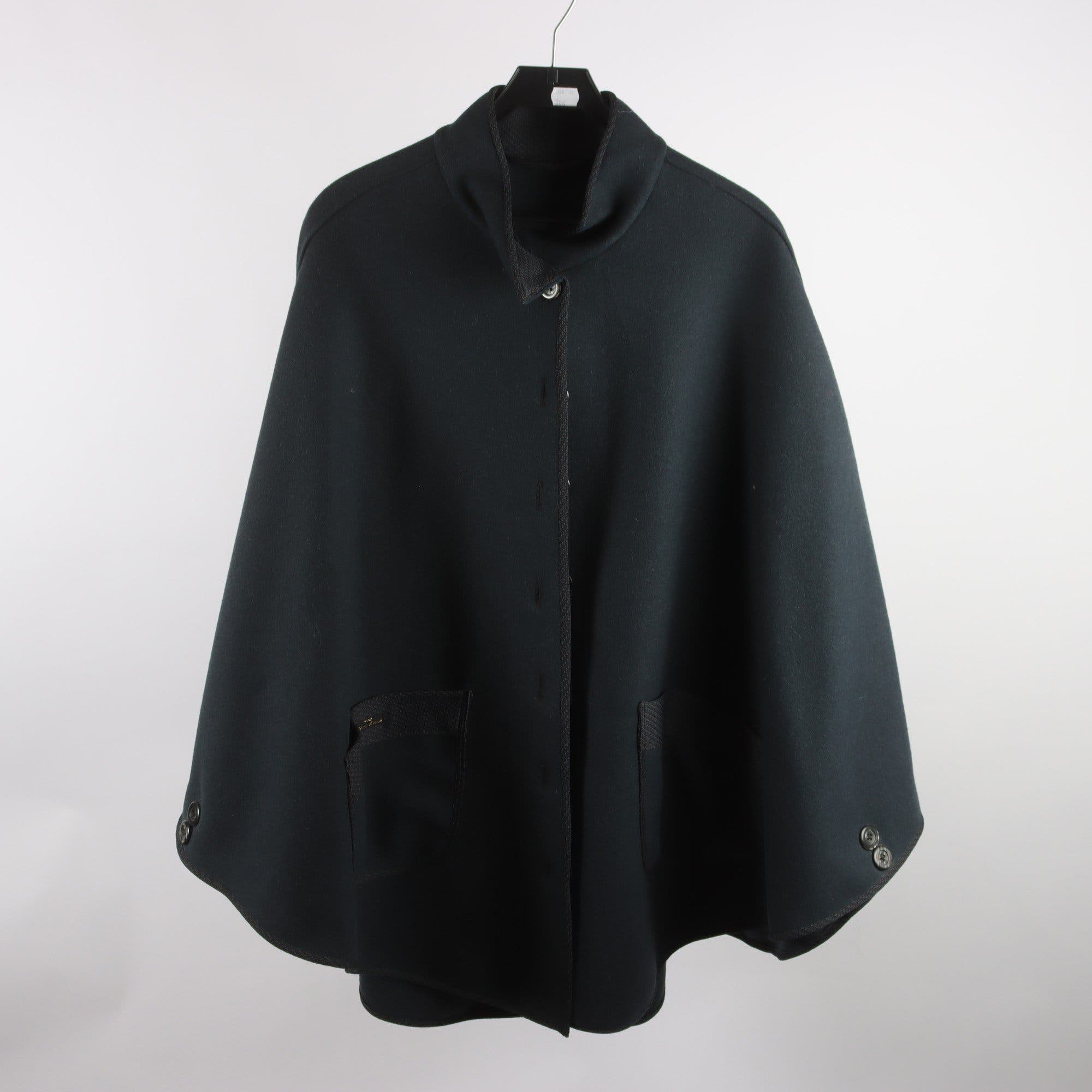 Poncho/caoem, Vivi-Anne, grå, ull, stl. one size.