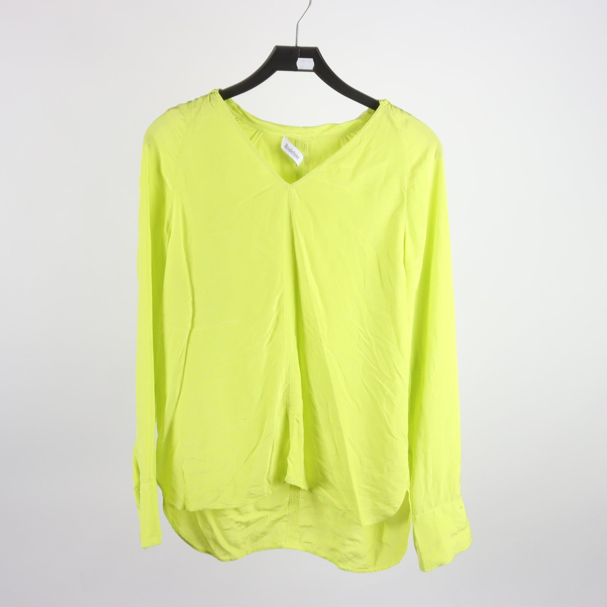Blus, Rodebjer, limegrön, stl. ca. M.