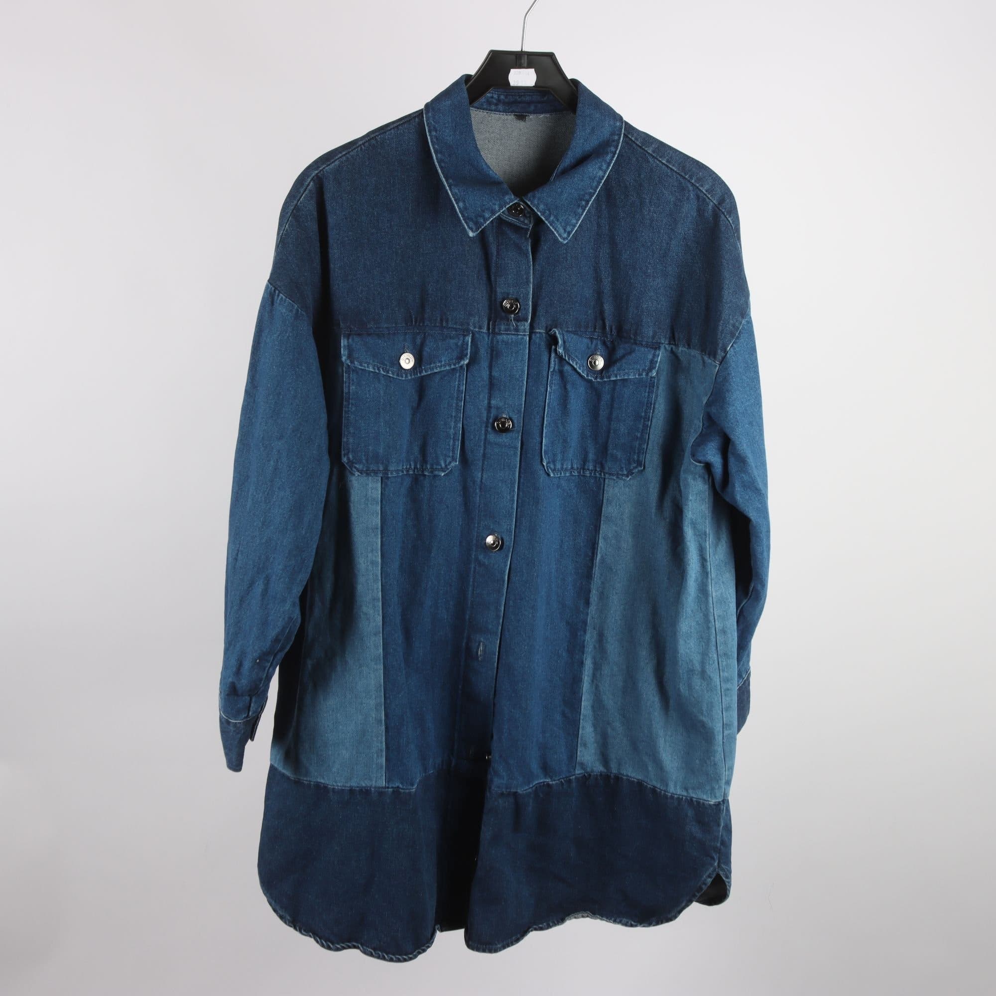 Jeansskjorta, H&M, blå, stl. ca. L.