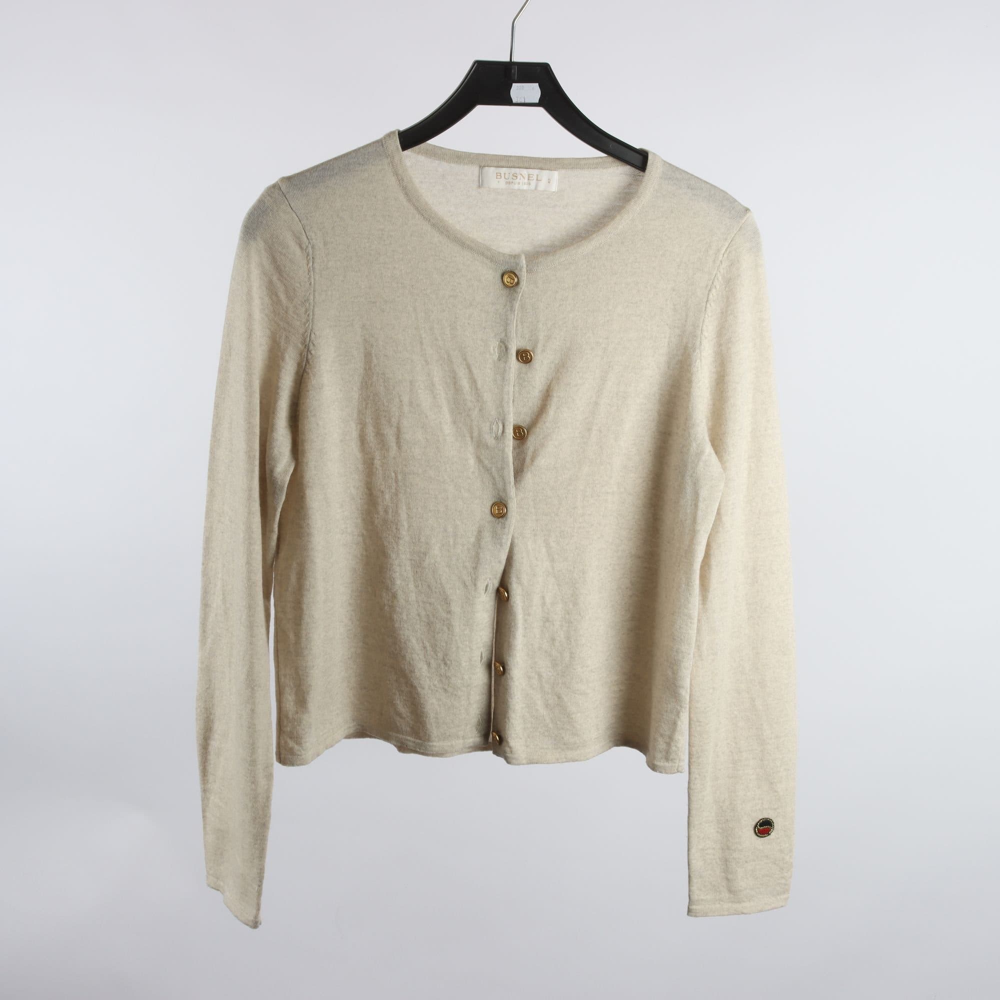 Kofta, Busnel, beige, 100% ull, stl. 42.