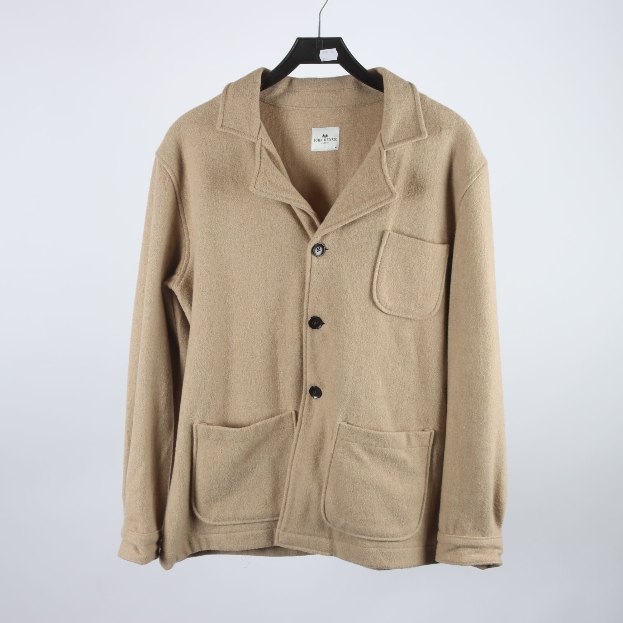 Worker Jacket, John Henric, beige, 70% ull, stl. M.