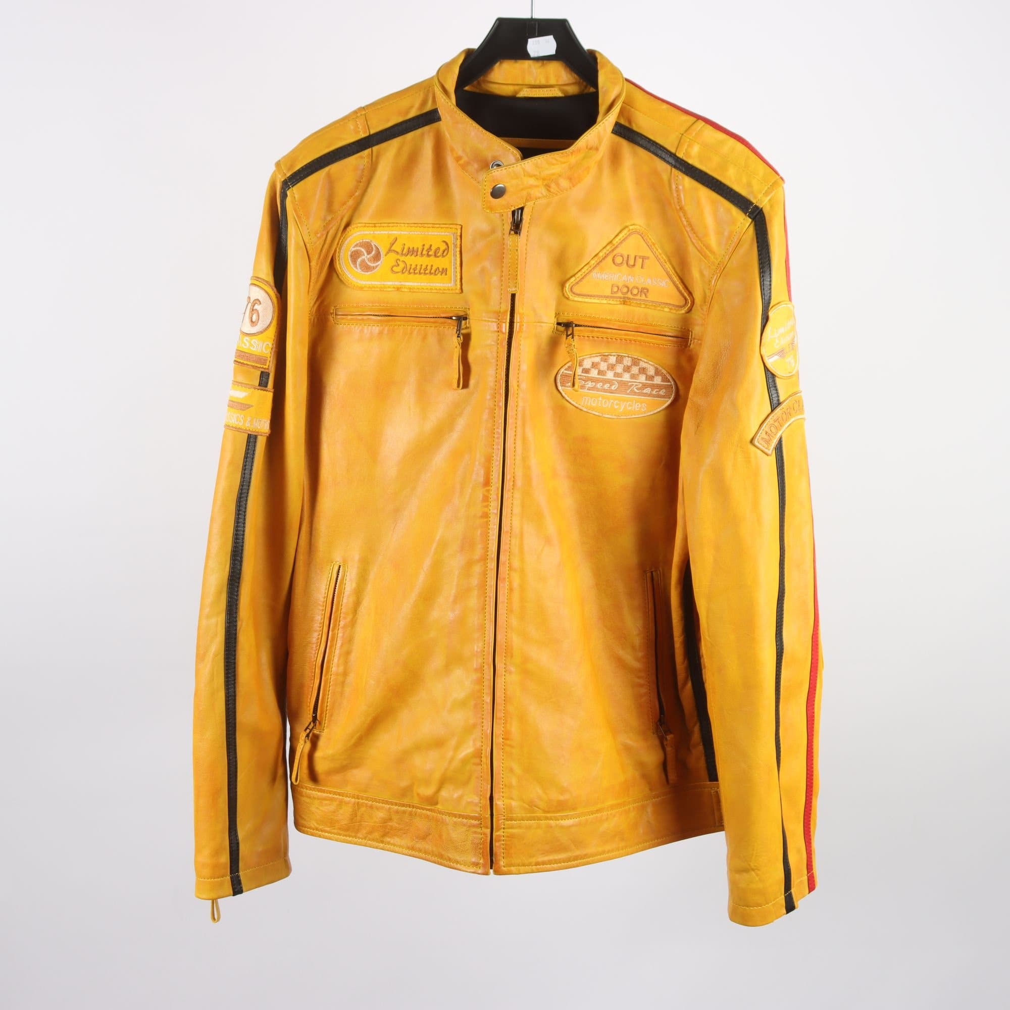 Skinnjacka, Modaitaliana, Speed Race, motorcycles, gul, stl. 52.