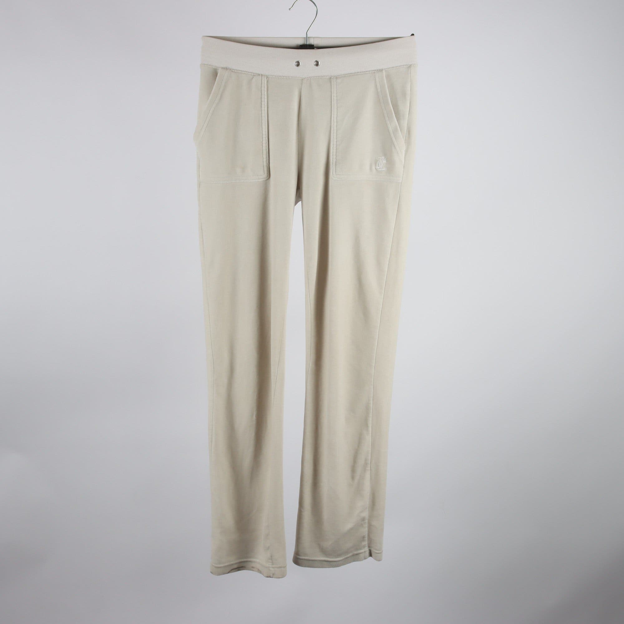 Mjukisbyxor, Juicy Couture, vit, velour, stl. XS.