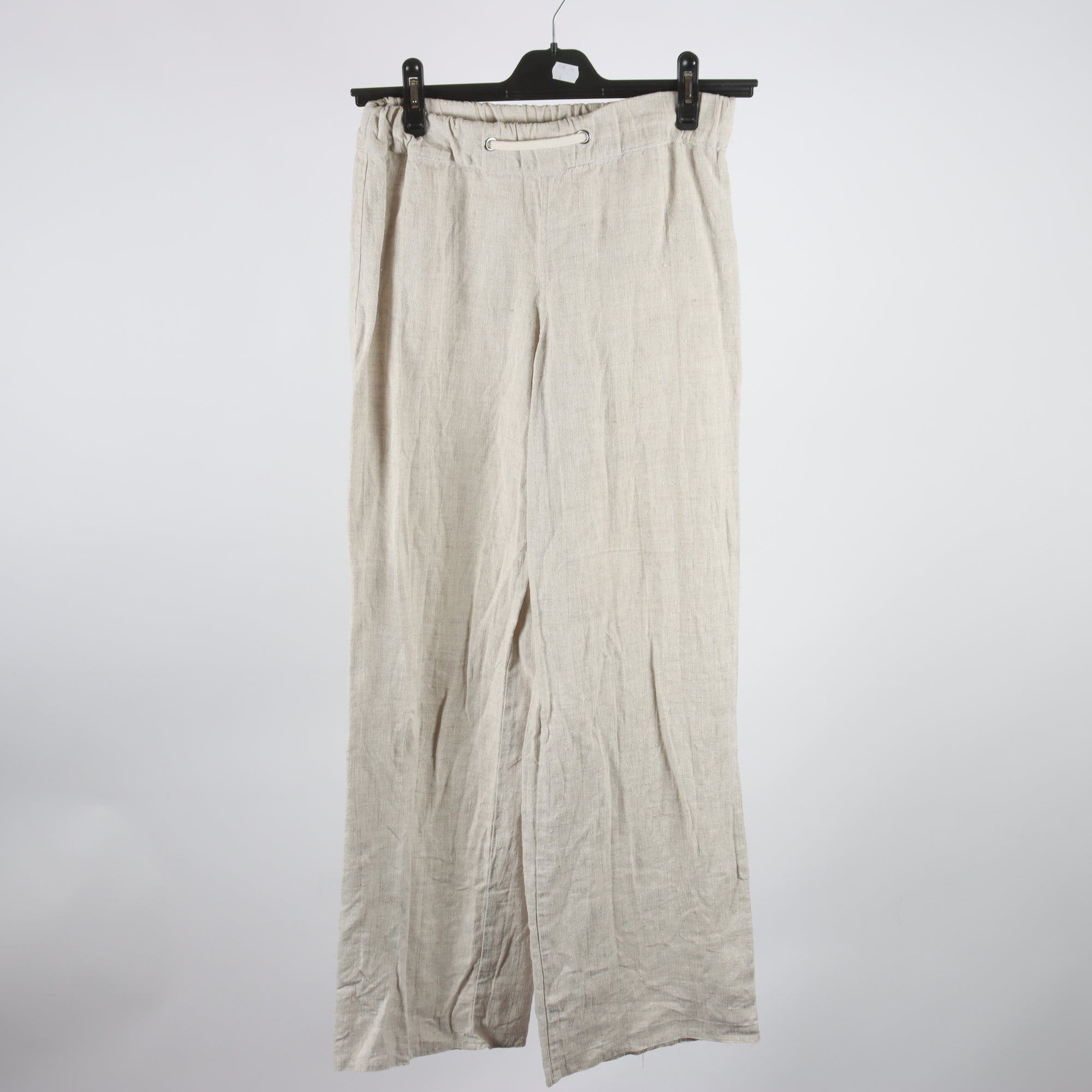 Byxor, Ibek, beige, 100% lin, stl. M.