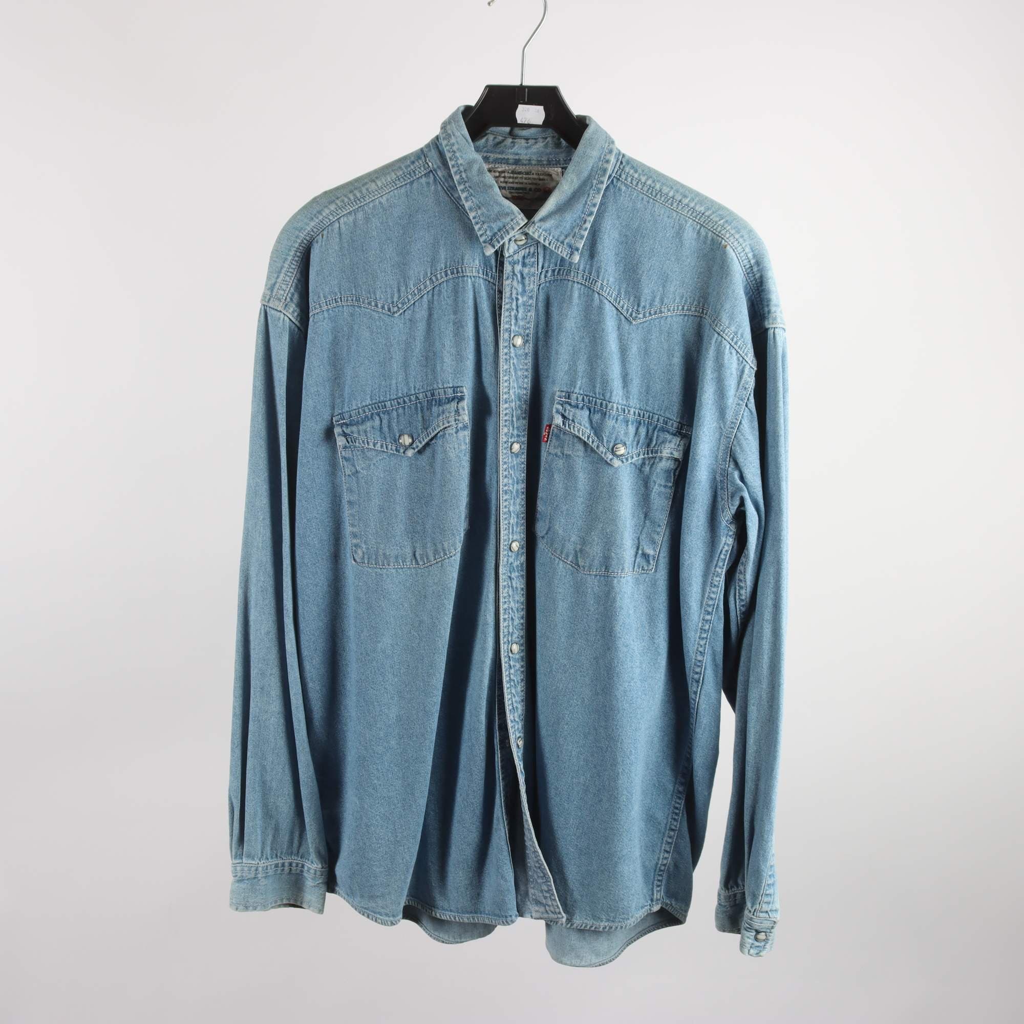 Jeansskjorta, Levis, blå, stl. XL.