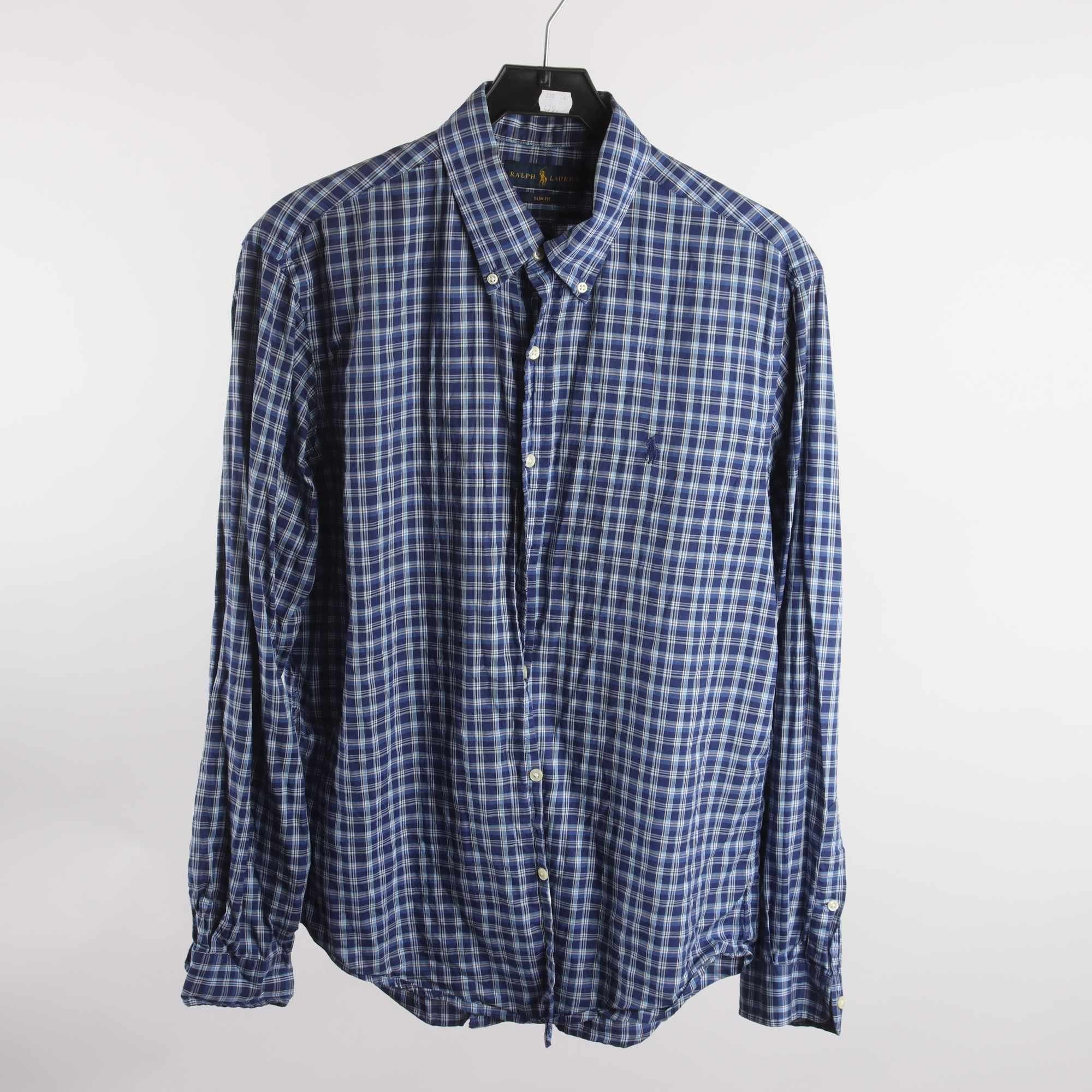 Skjorta, Ralph Lauren, rutig, blå, stl. L.