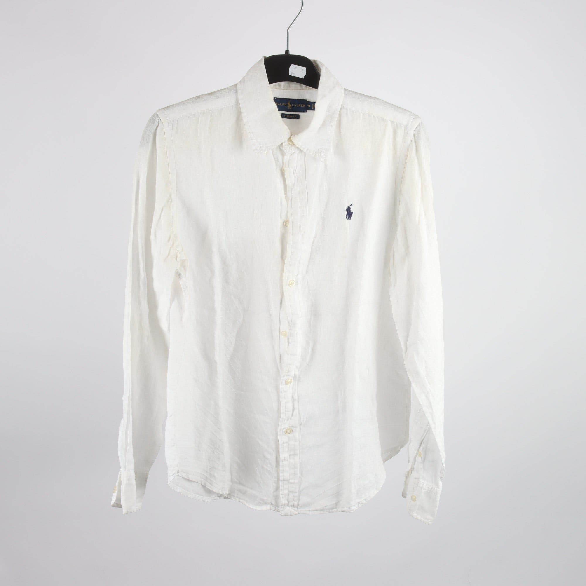 Skjorta, Ralph Lauren, vit, lin, stl. M.