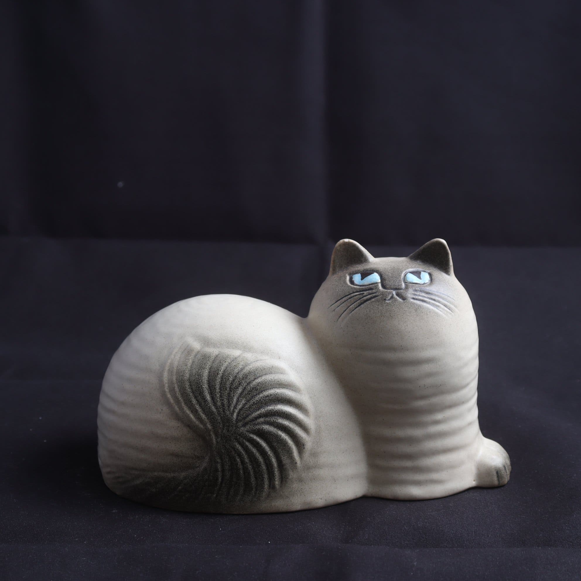 Keramik, Figurin,”katt” , Lisa Larson, signerad