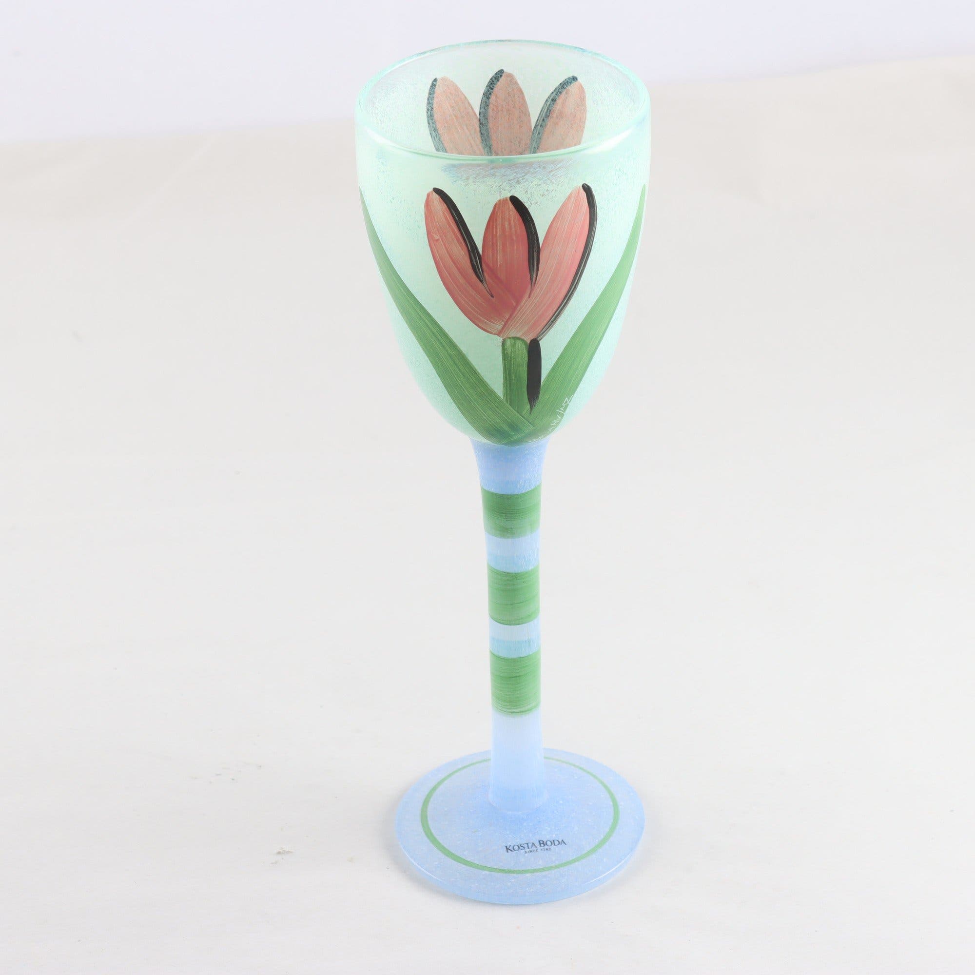 Pokalvas, Kosta Boda, Ulrica Hydman-Vallien, ”Tulipa”. Samfraktas ej