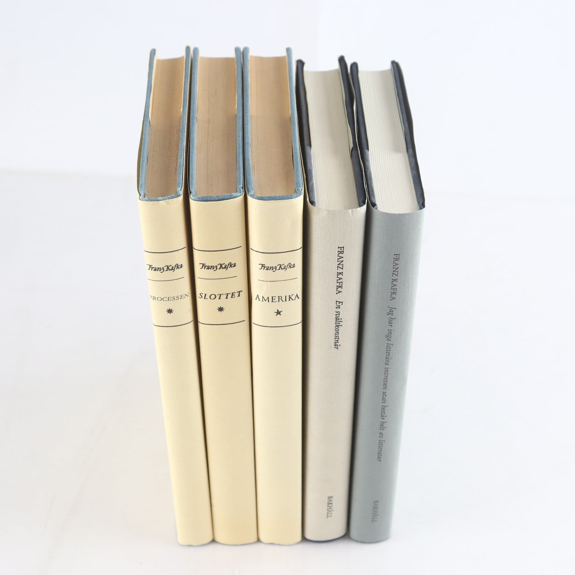 Franz Kafka, bokpaket med 5 volymer
