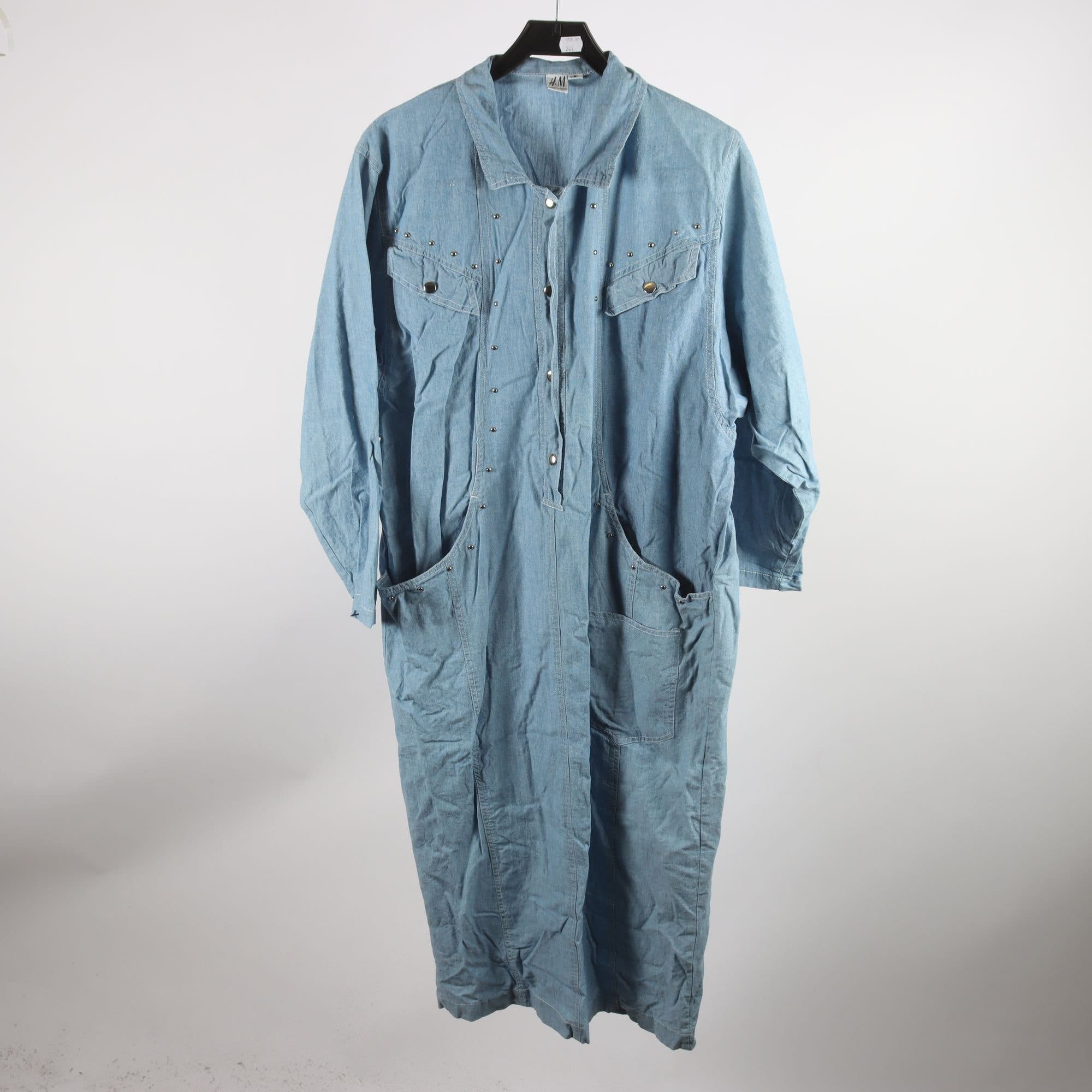Klänning, vintage, H&M, blå, stl. 38/40
