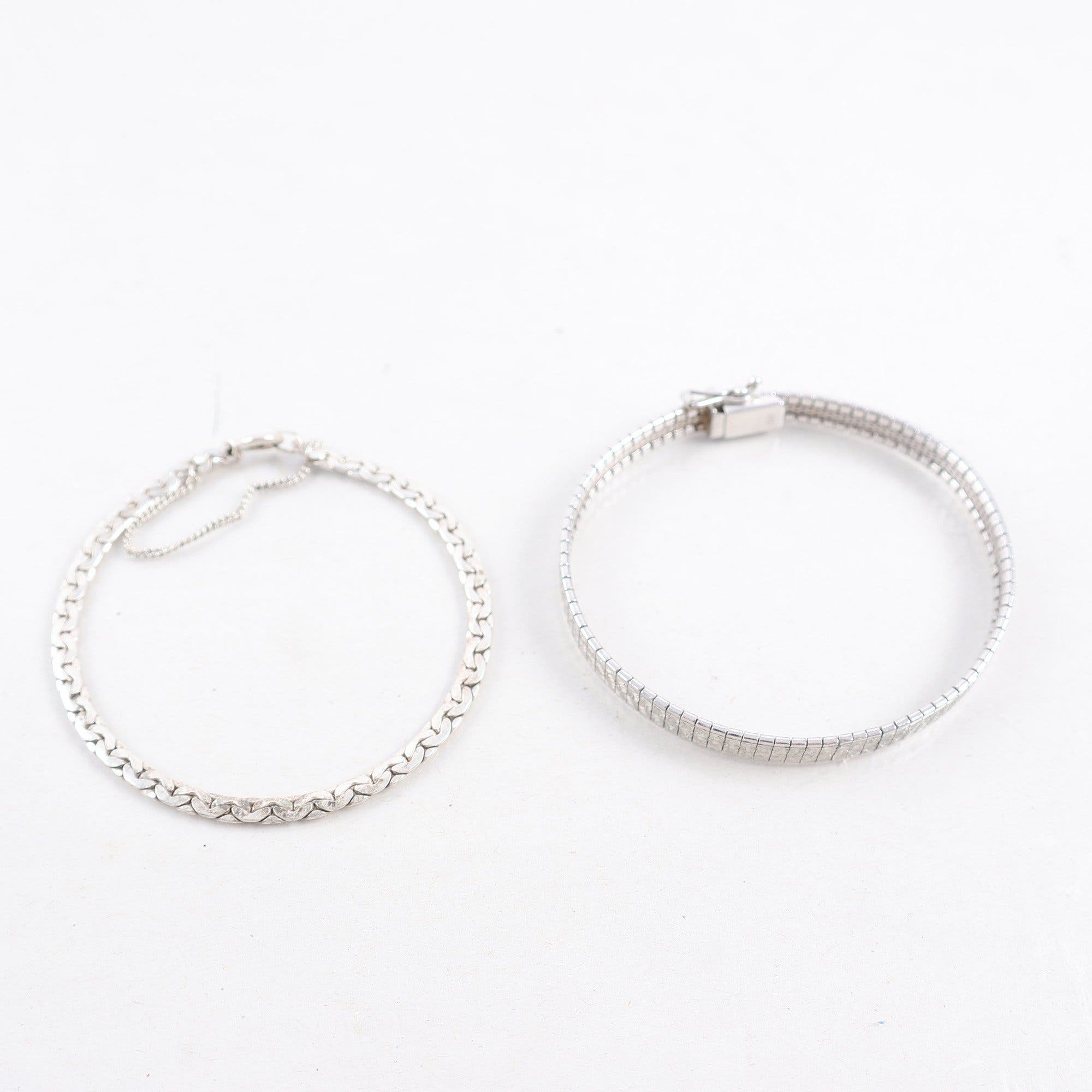 Armband, silver, två stycken