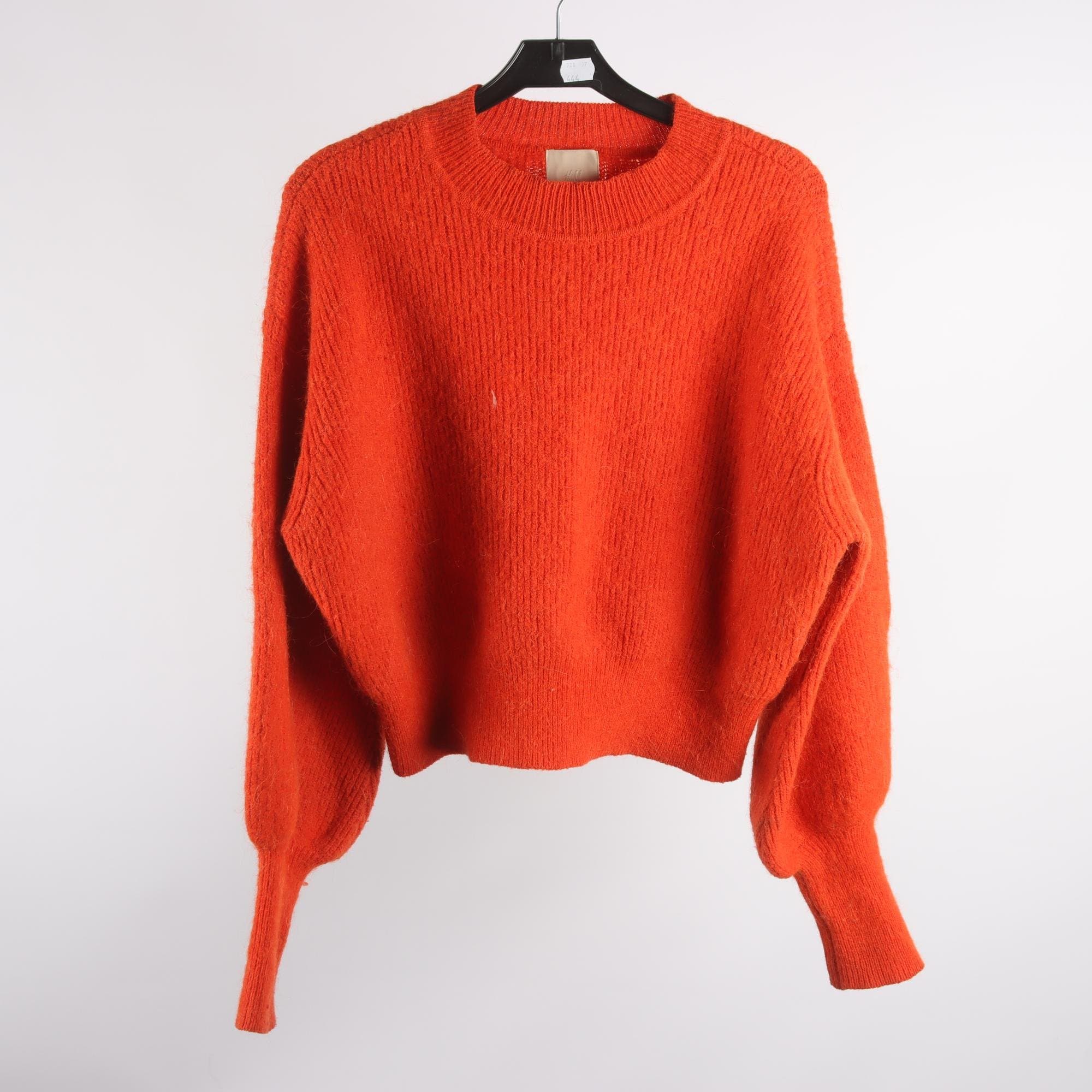 Tröja, H&M, alpaca, orange, stl. XS.