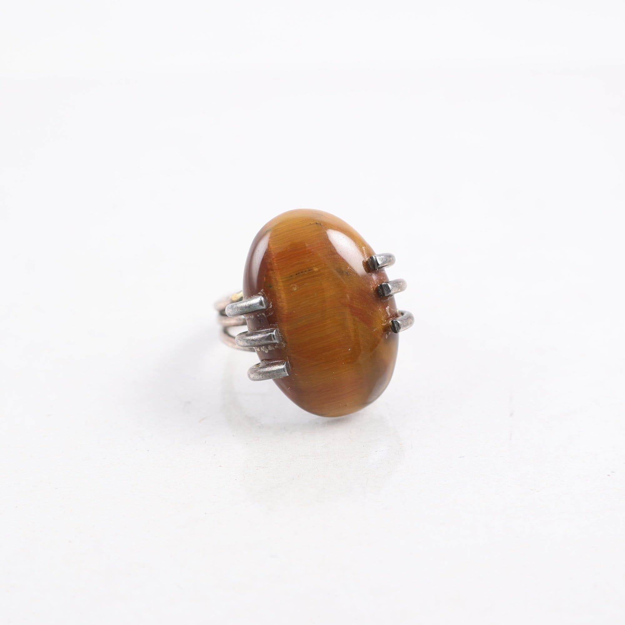 Ring, silver, tigeröga