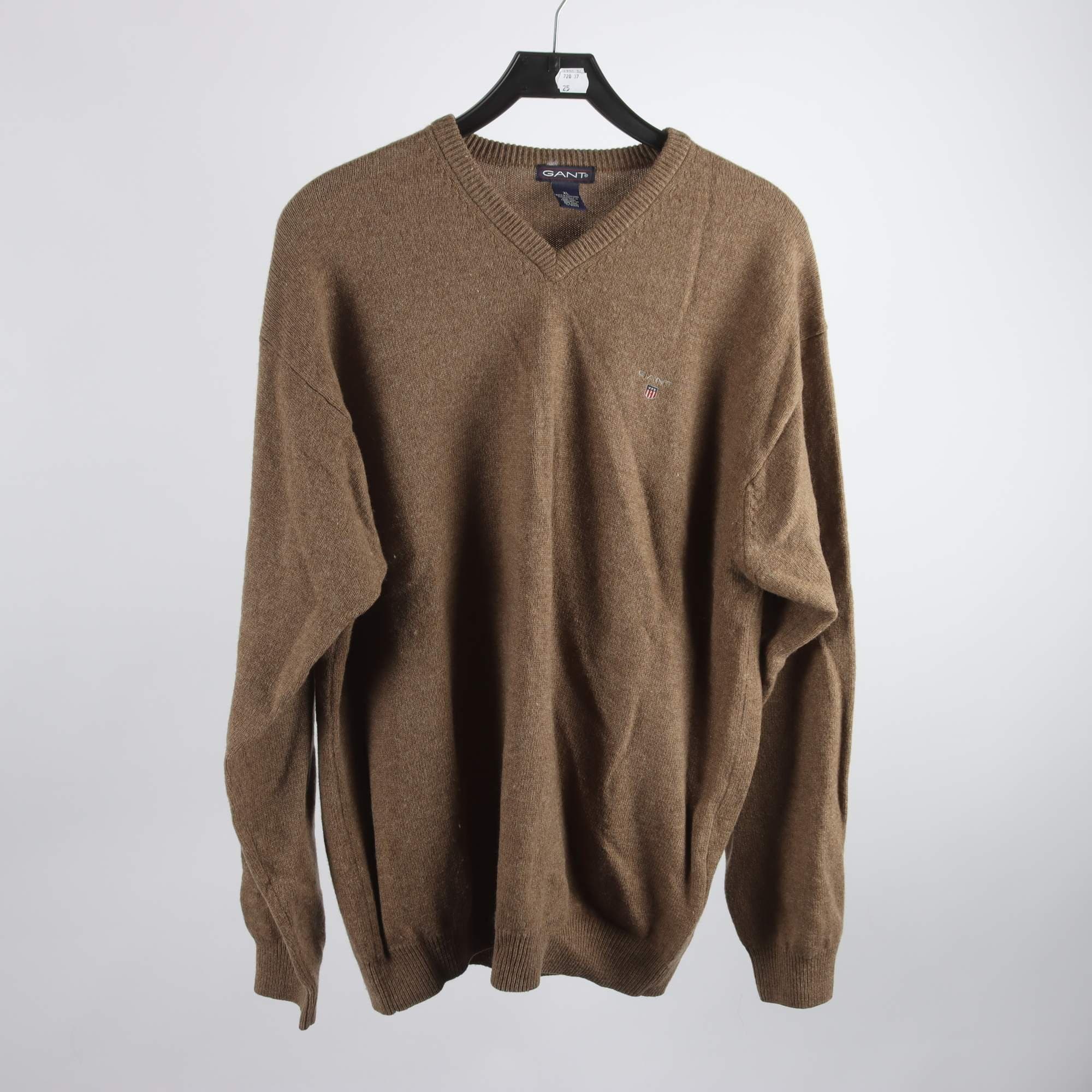 Tröja, Gant, brun, 100% lammull, stl. XL