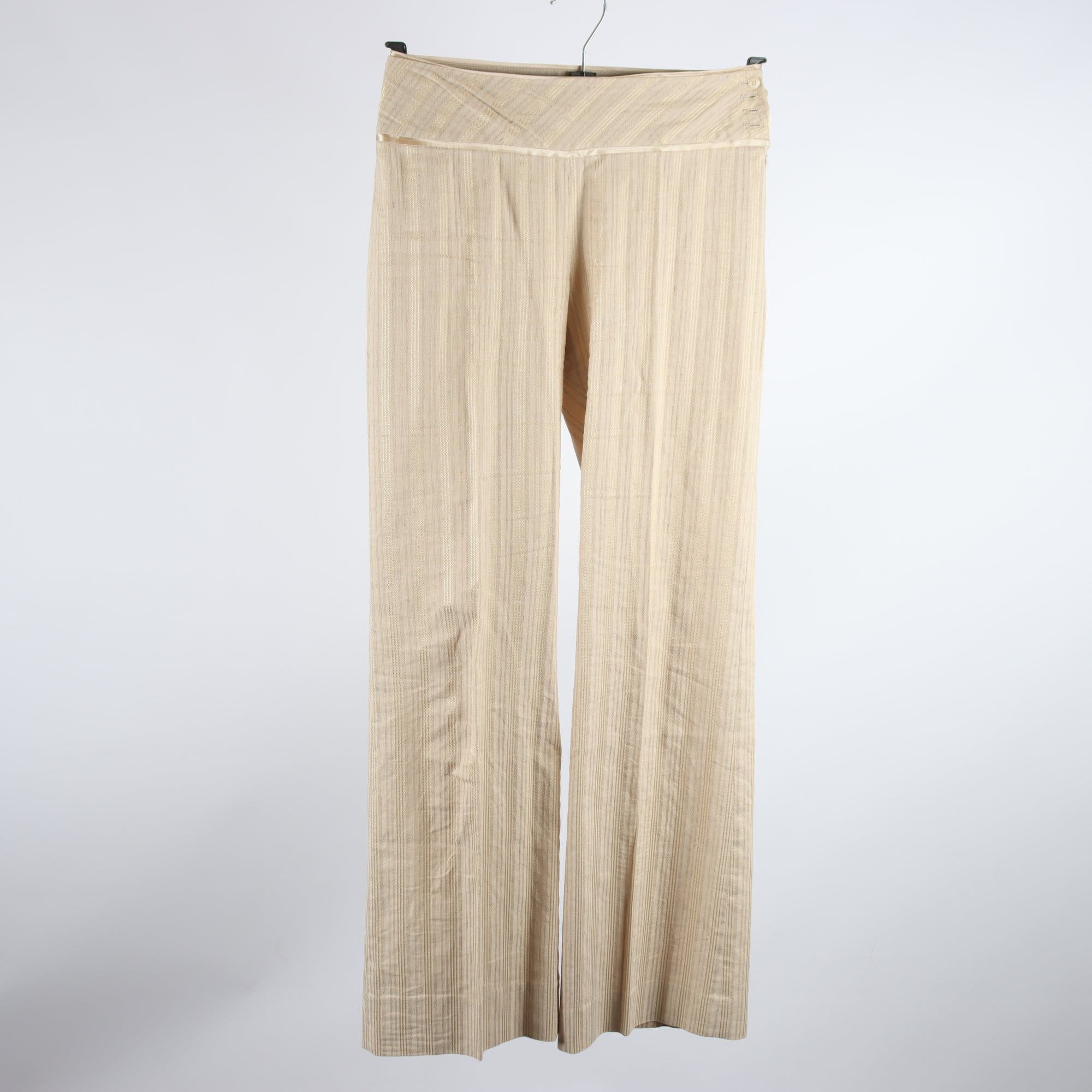 Byxor, Laura Ashley, beige, linblandning, stl. 34.