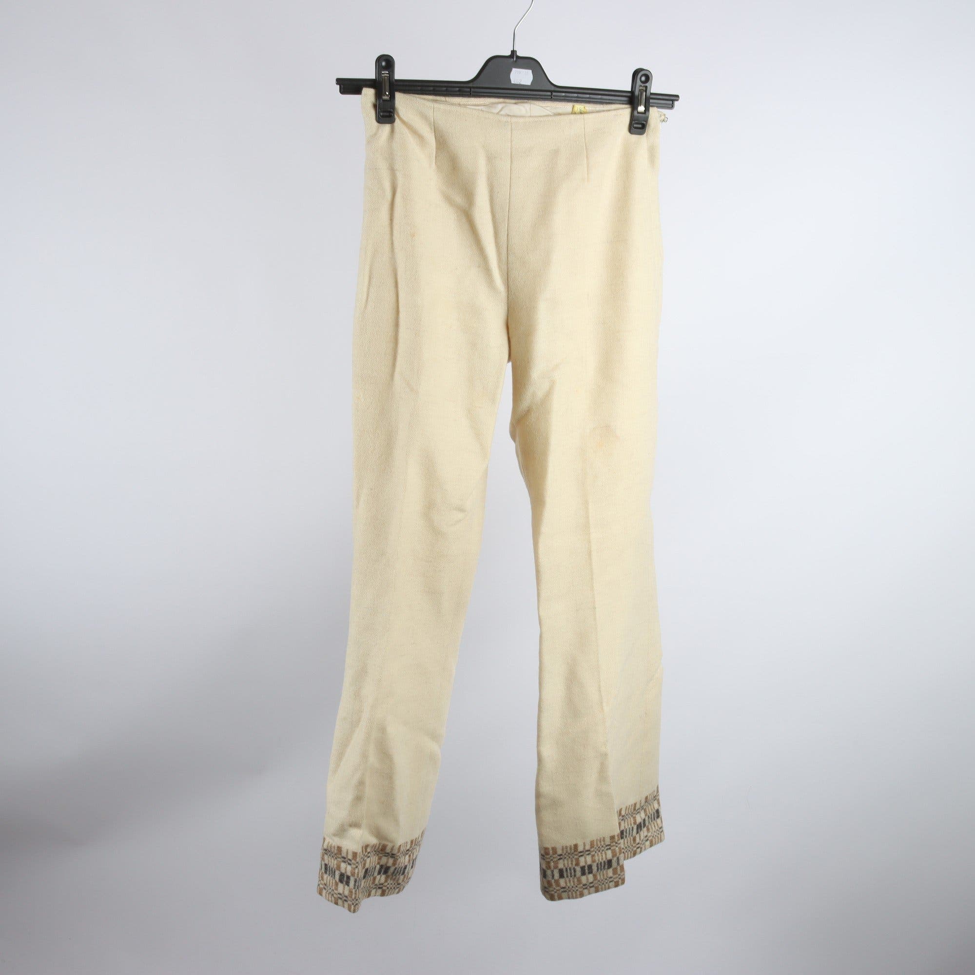 Fodrade byxor, Icewool, offwhite, 100% ull, Island, stl. 36.