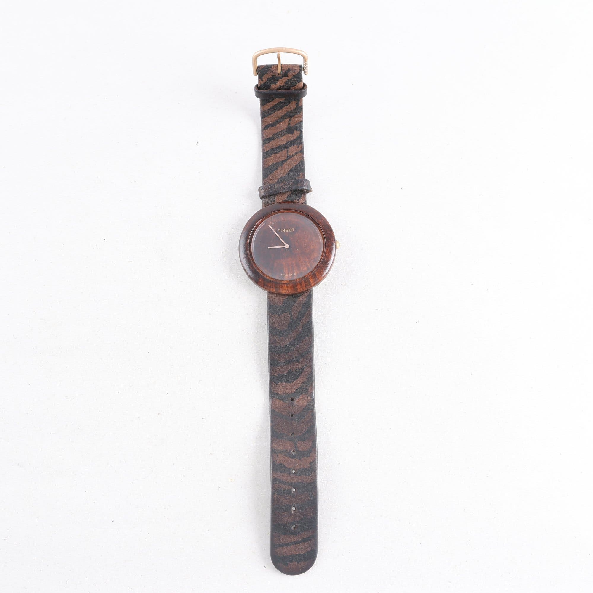 Armbandsur, Tissot, ”wood”, läderband. Quartz