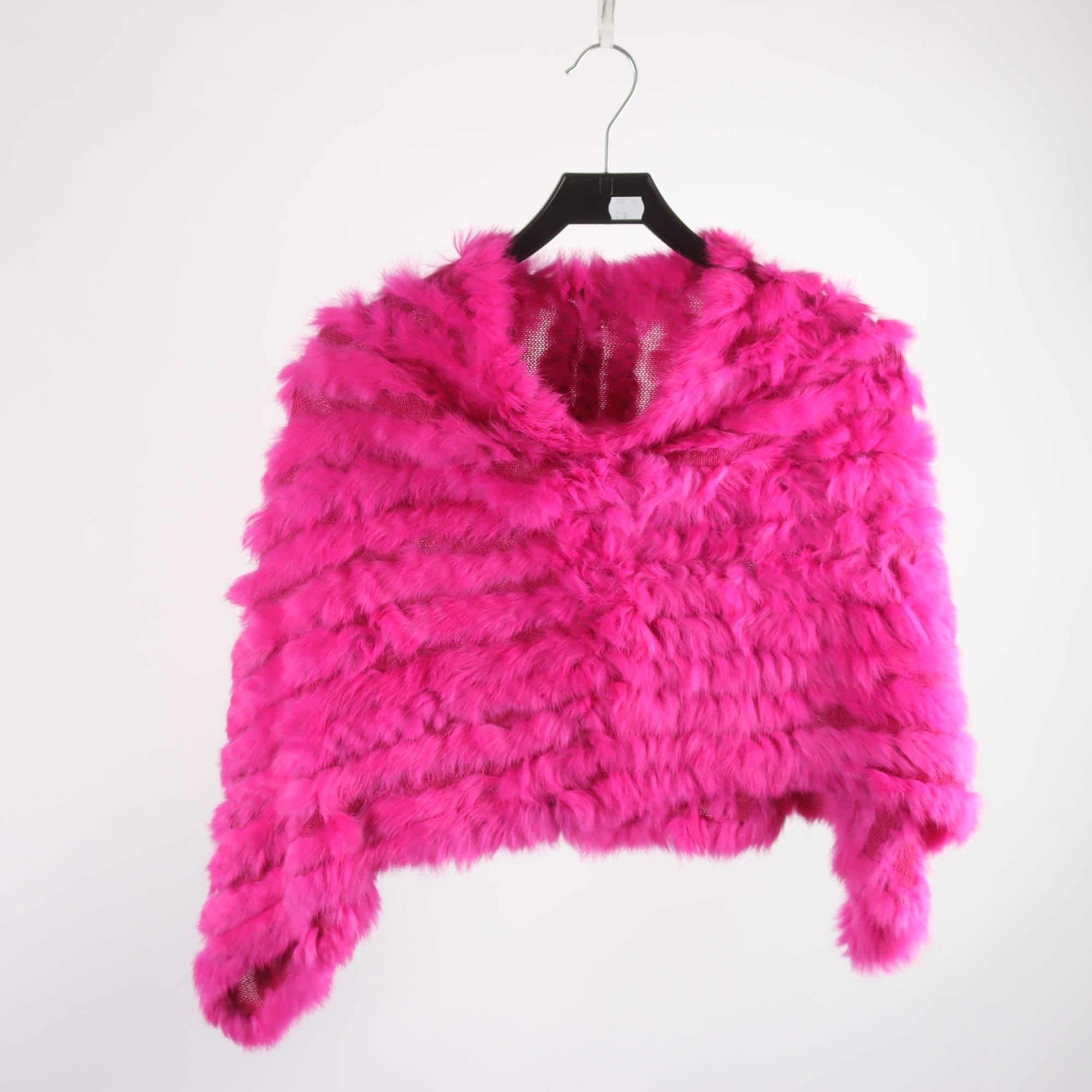 Tröja/poncho, Okänd, rosa, kanin, stl. one size.