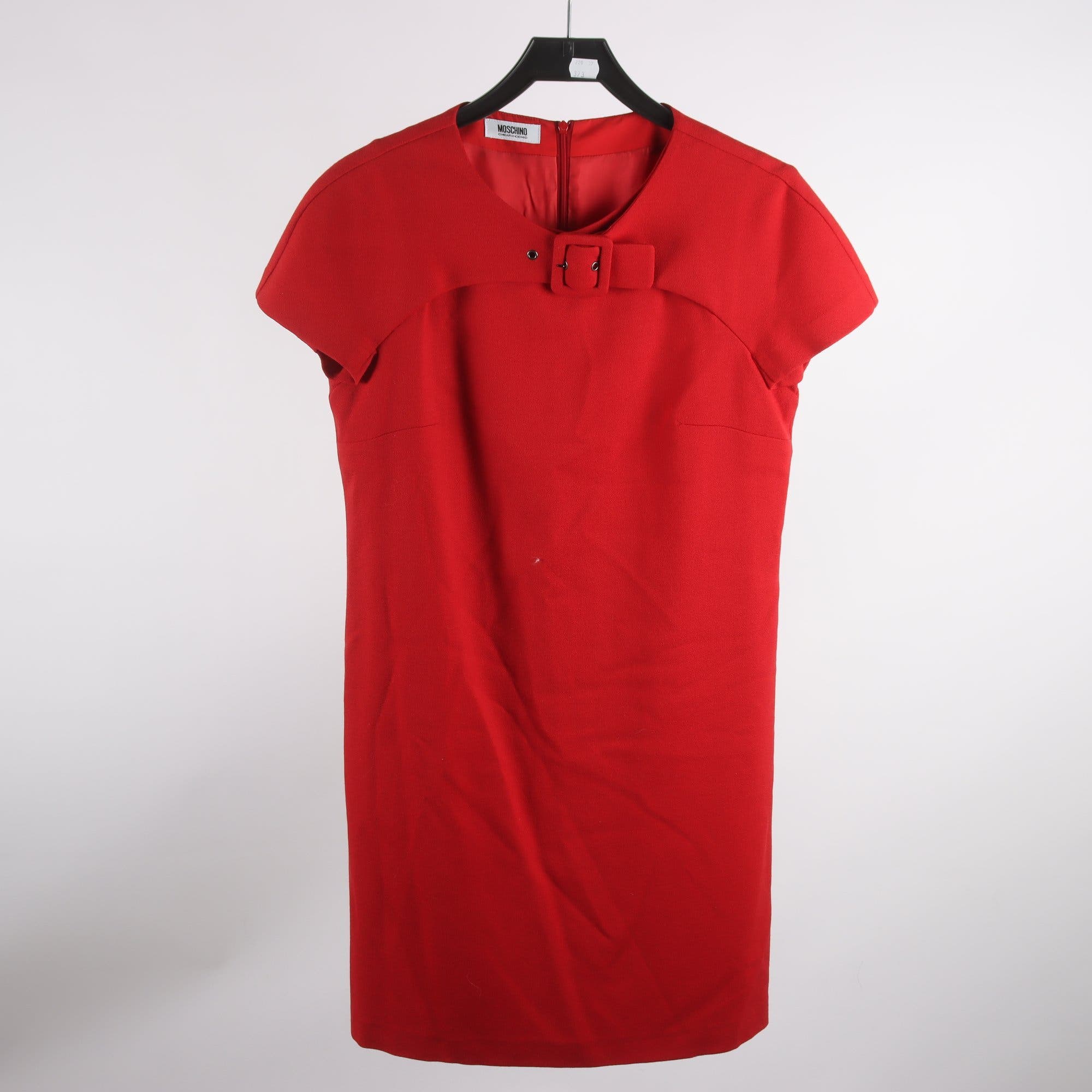 Klänning, Moschino, röd, 98% ull, stl. 38.