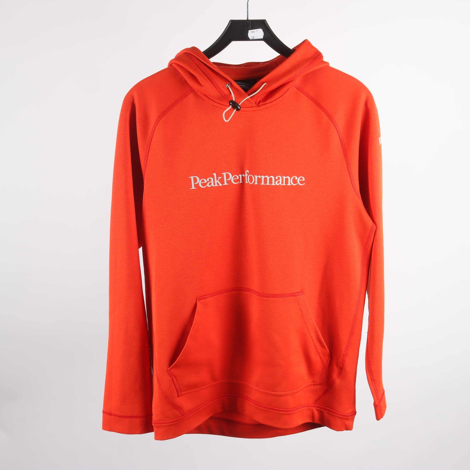 Sporthoodie, PeakPerformance, orangeröd, stl. S