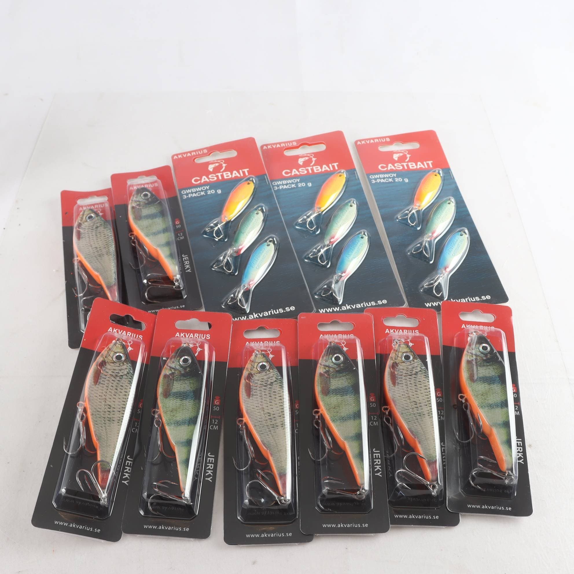 Fiskedrag, Castbait-akvarius, jerkbait och skeddrag