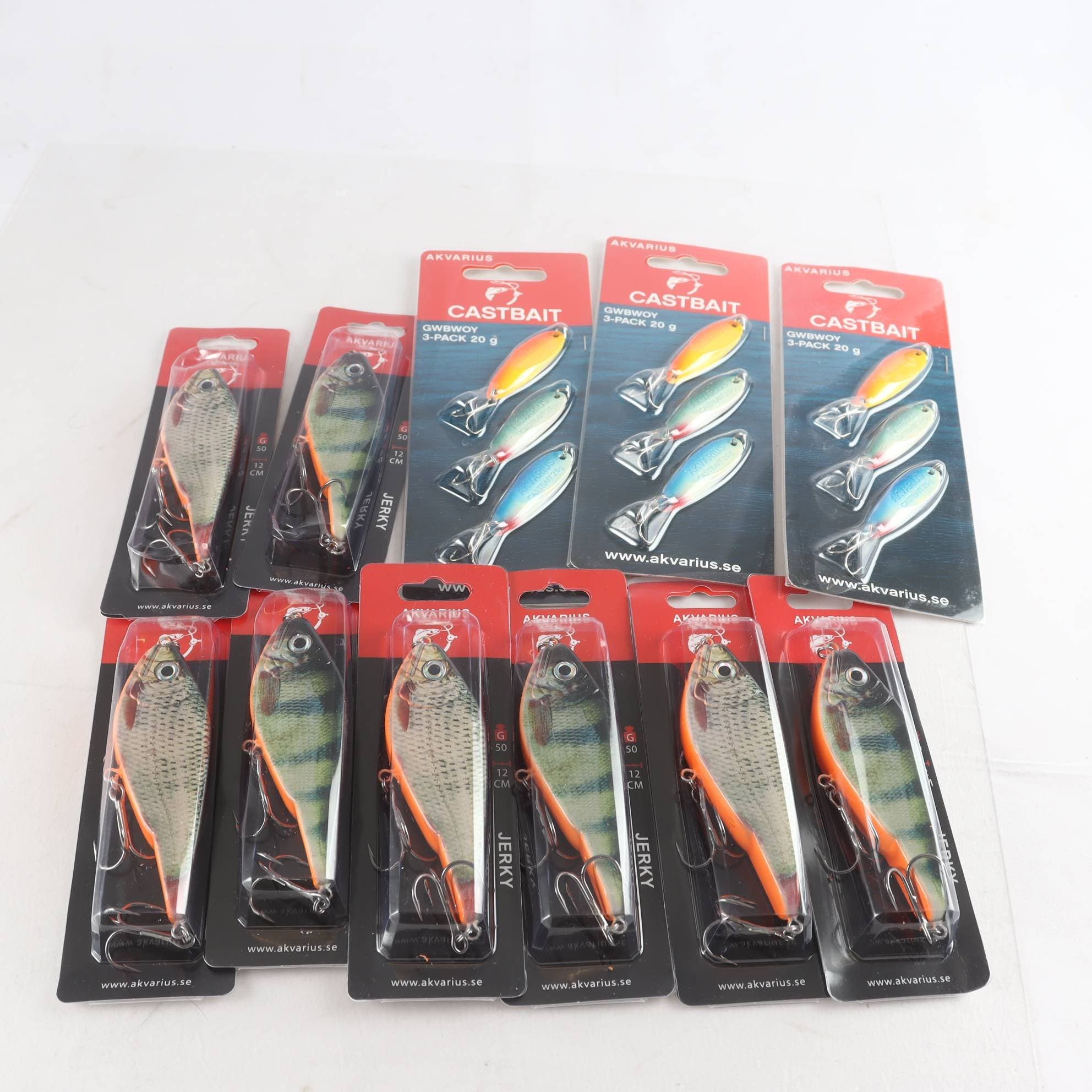 Fiskedrag, Castbait-akvarius, jerkbait och skeddrag