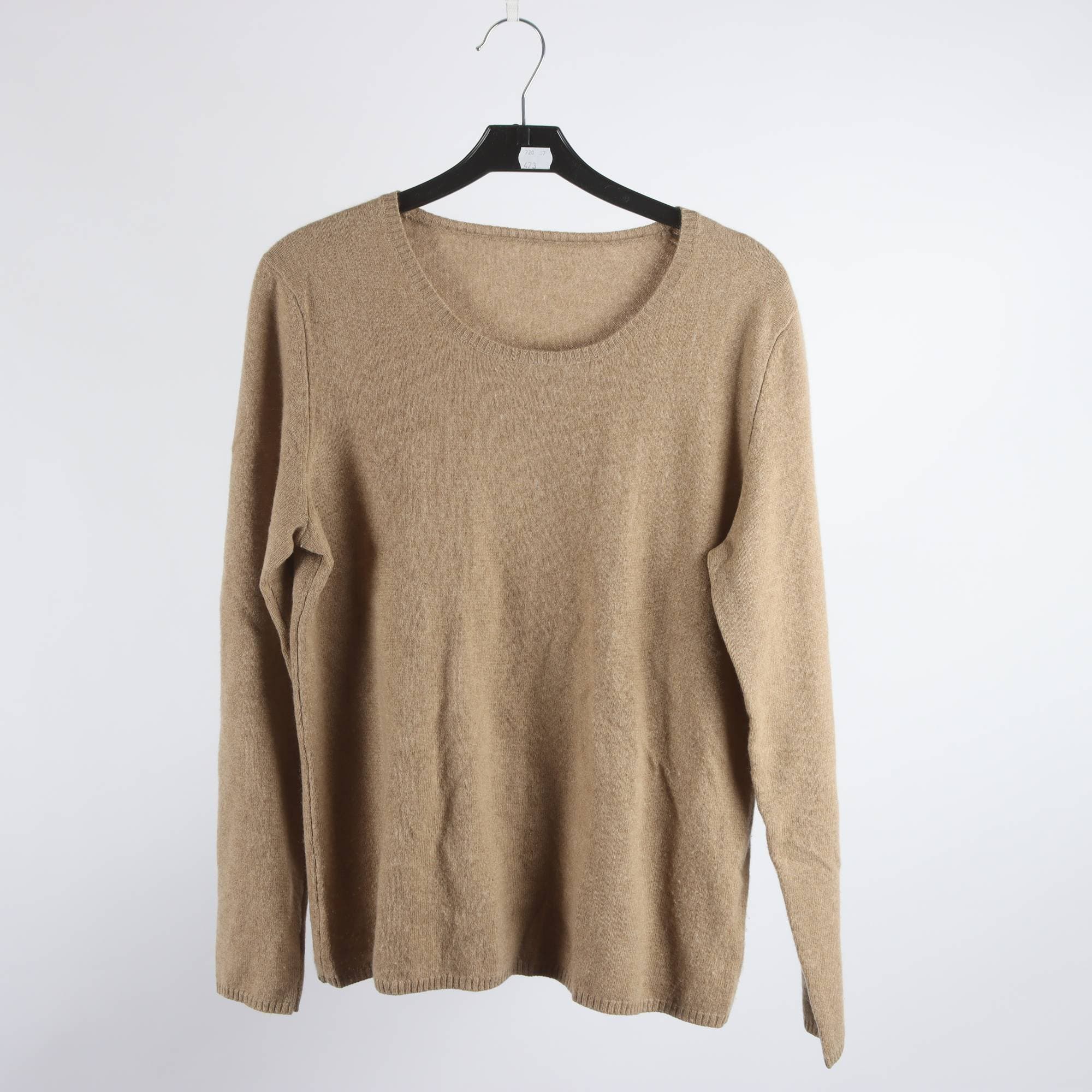 Tröja, Okänd, brun, 100% cashmere, stl. ca. S/M.