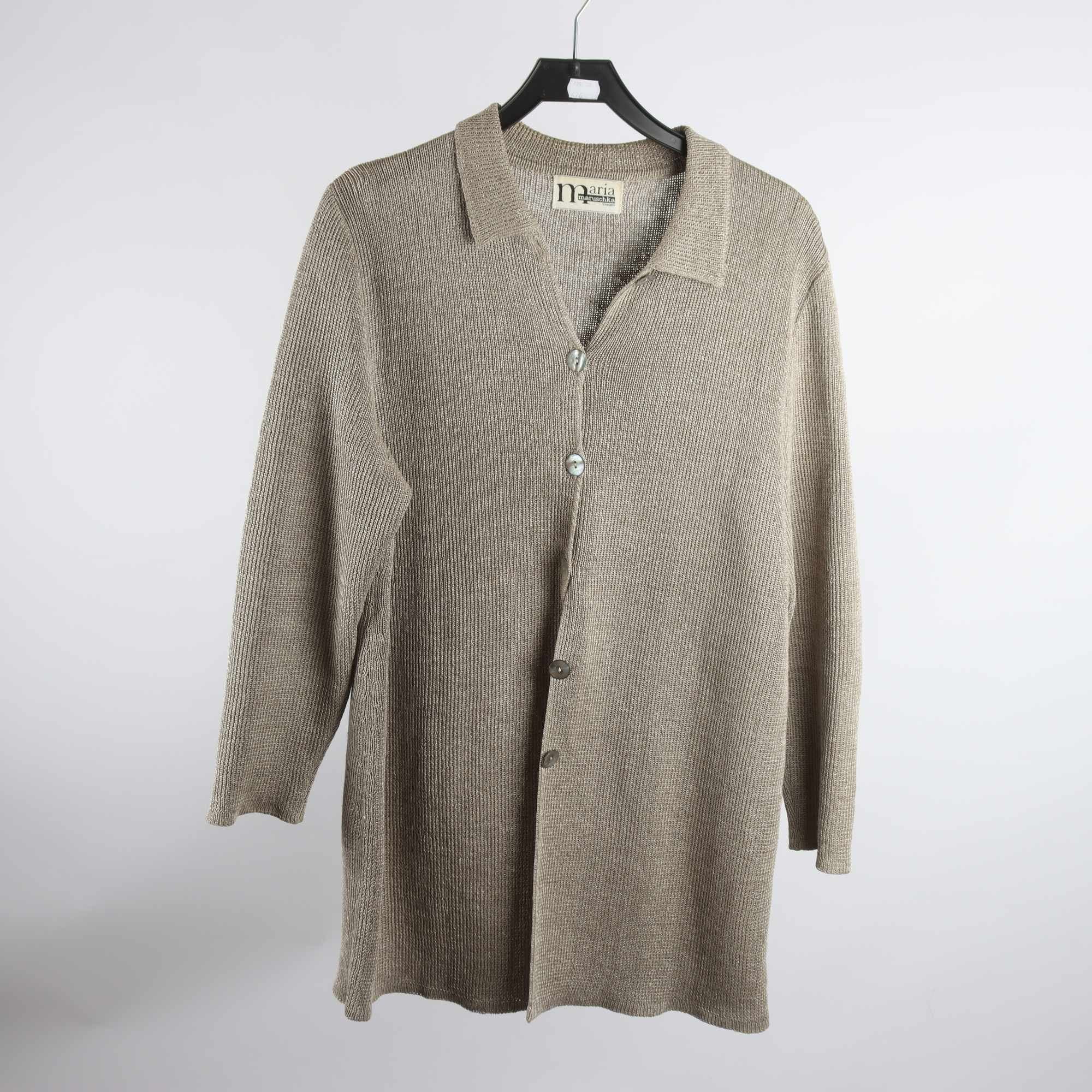 Kofta, Maria Maruschka, beige, guld, 100% lin, stl. ca. M.