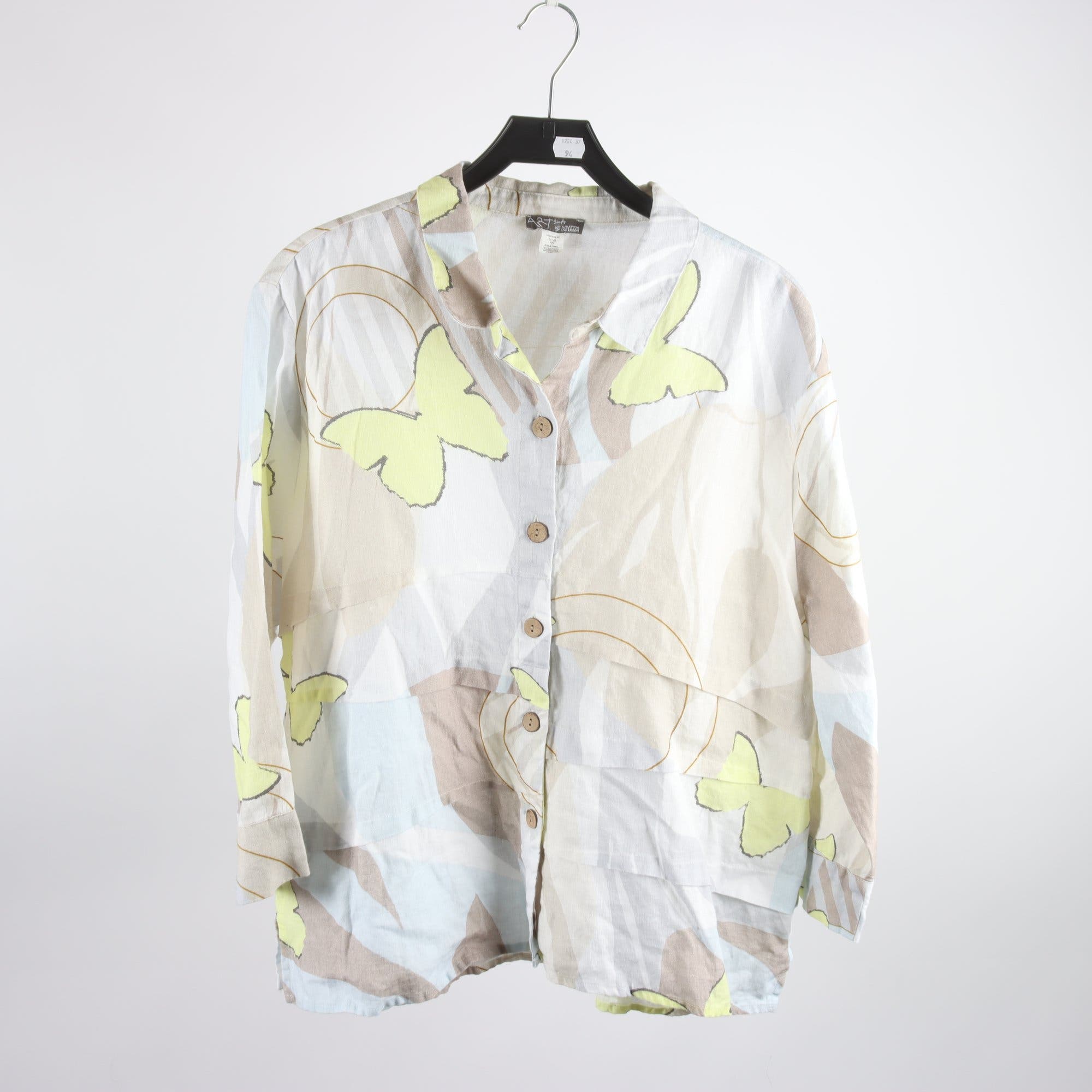 Blus, Simply Art by Dolcezza, mönstrad, 100% linne, stl. XXL