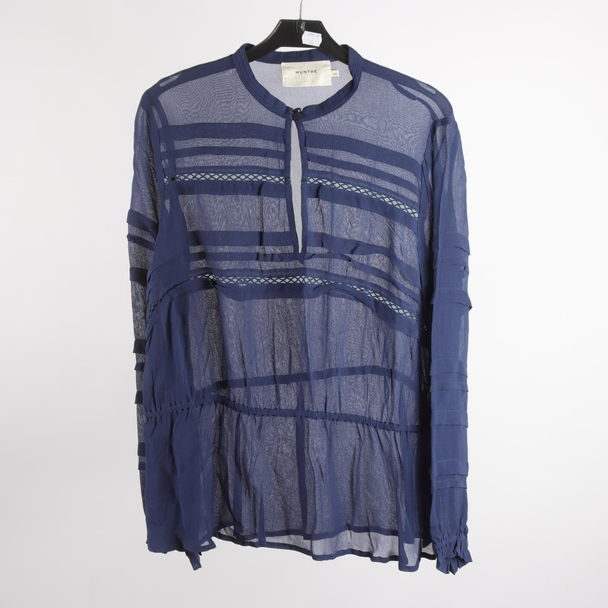Blus, Munthe, blå, transparent, stl. 42