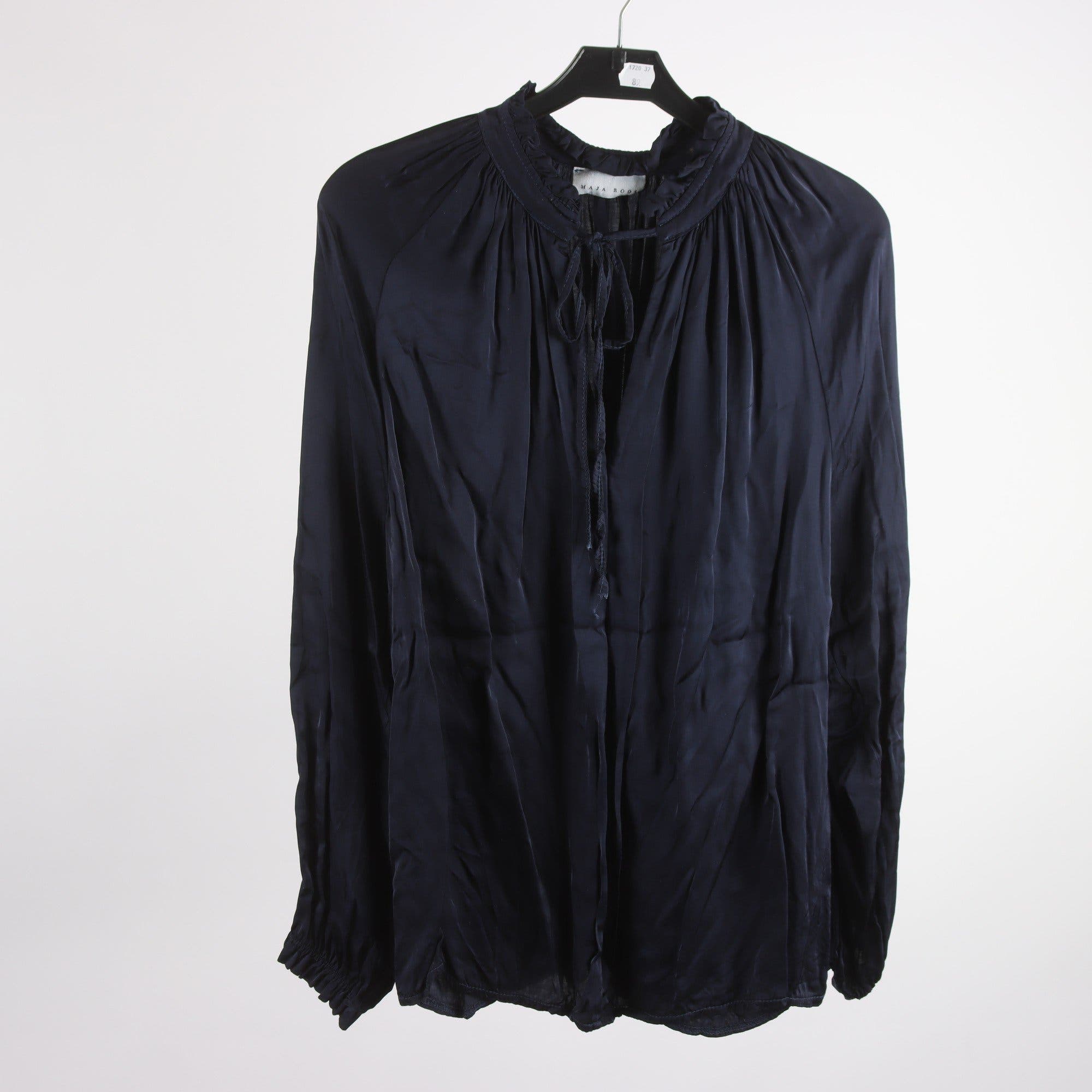 Blus, Maja Roos, blå, sidenblandning, stl. L
