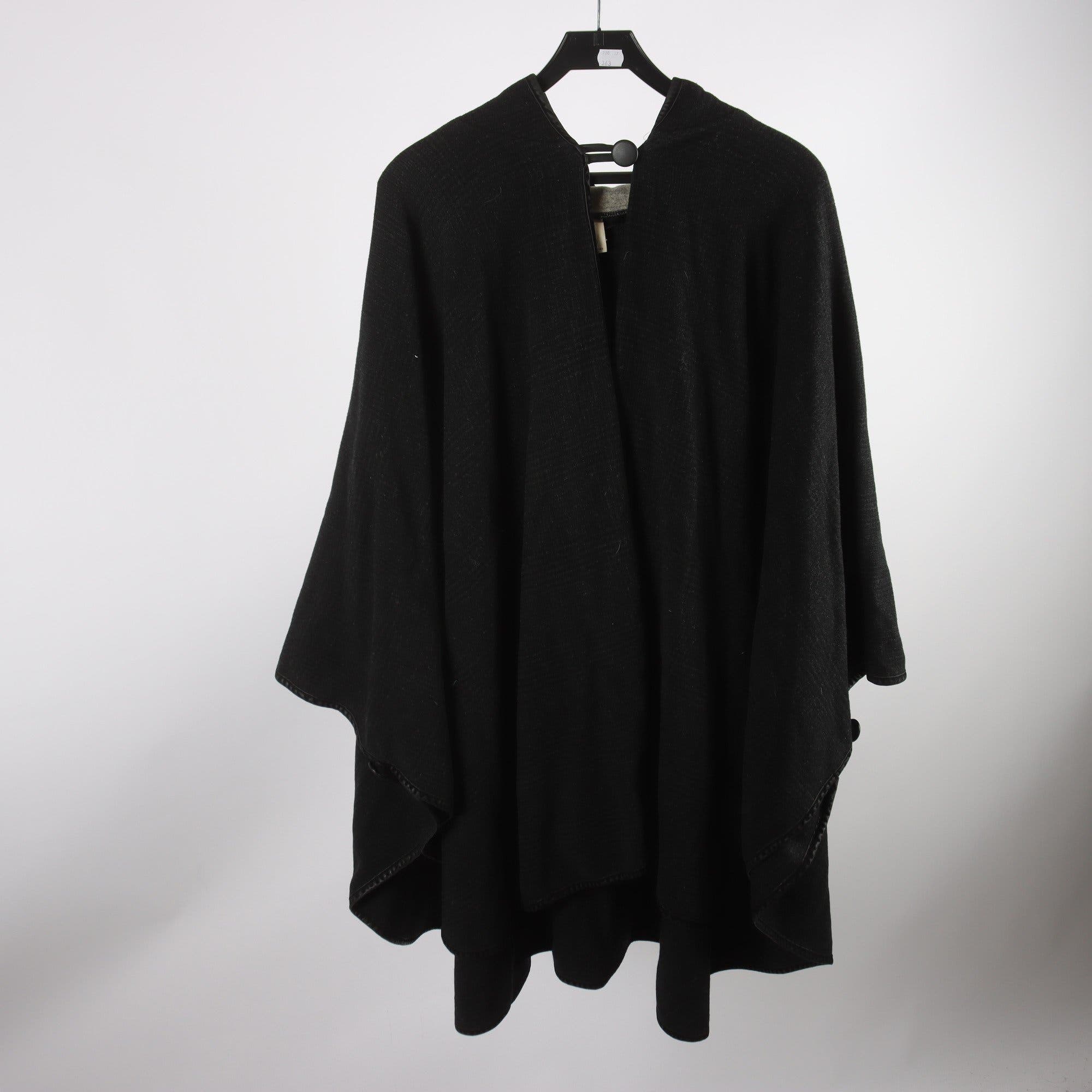 Kappa/cape, Okänd, svart, 100% ull, stl. M.