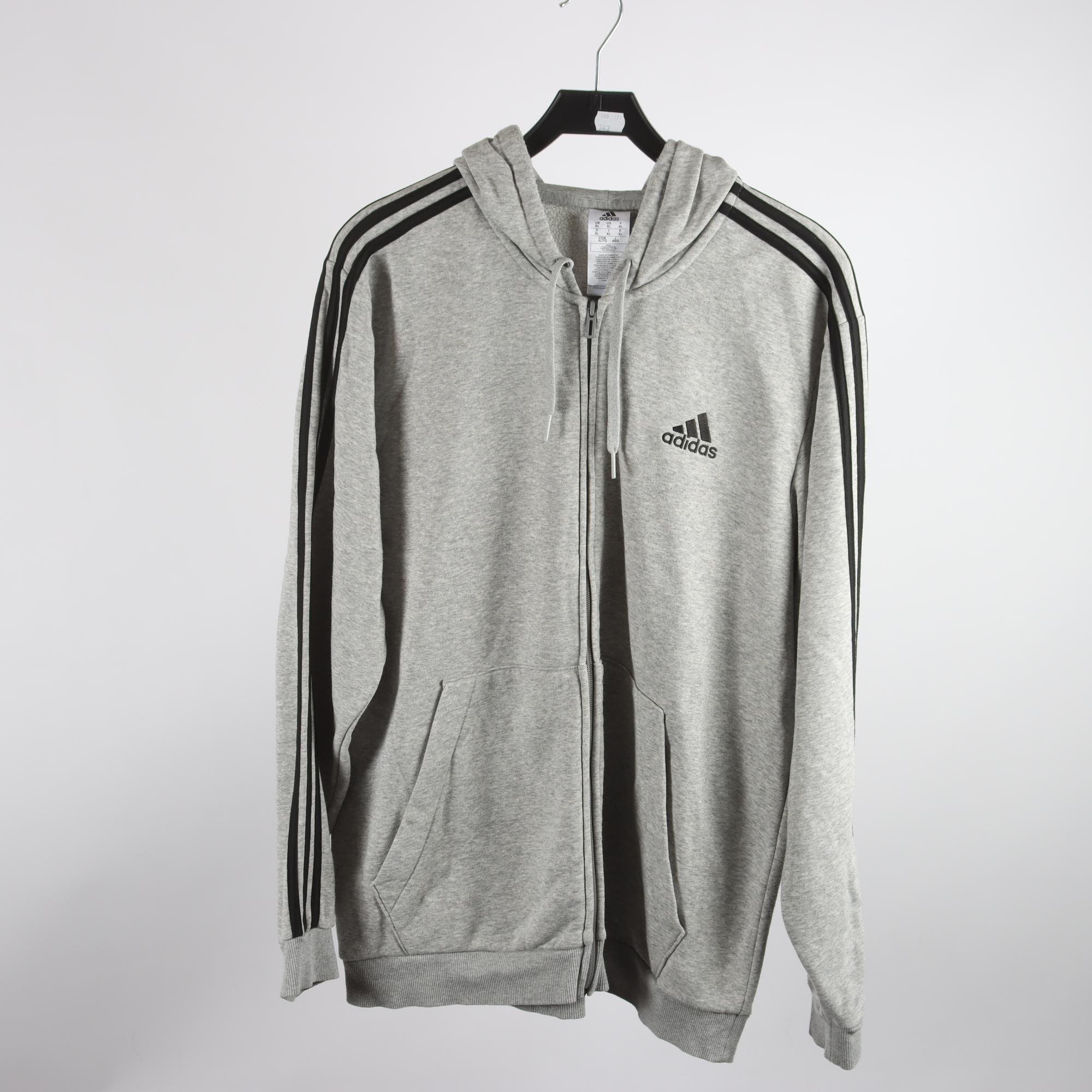Hoodie, Adidas, grå, stl. XL.