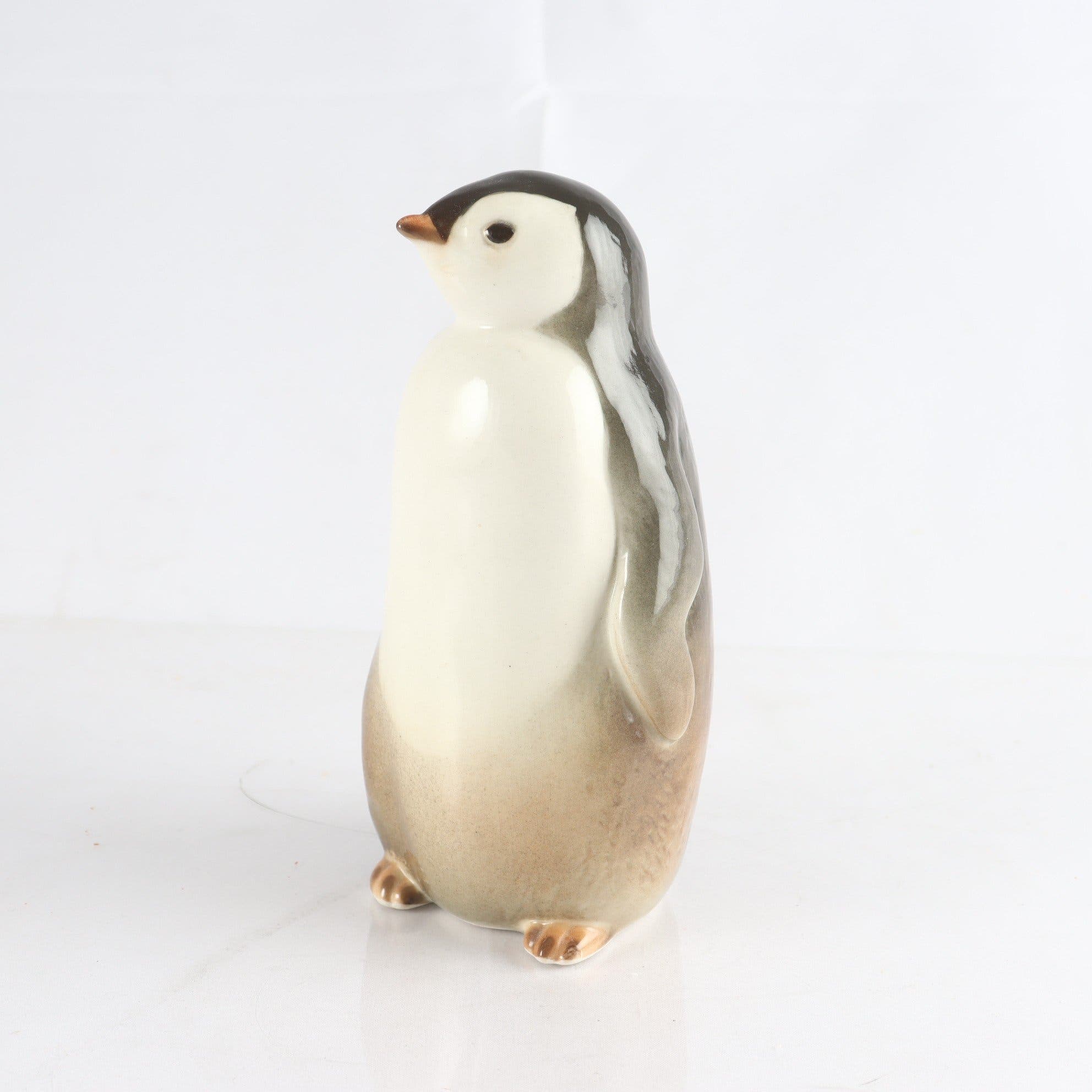Figurin, pingvin, porslin, Lomonosov, USSR