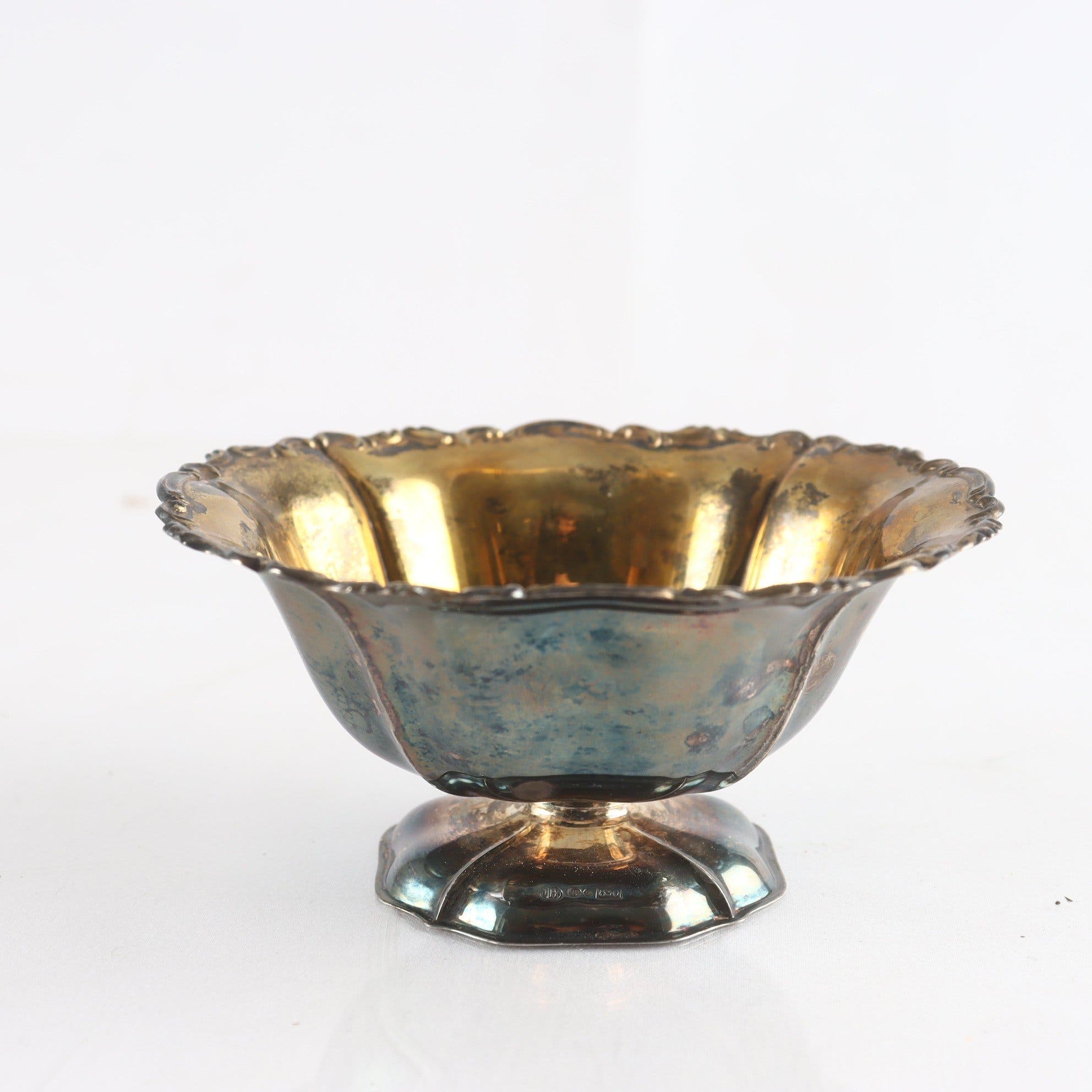 Sockerskål, silver, 830, JLH, kontrollstämplad