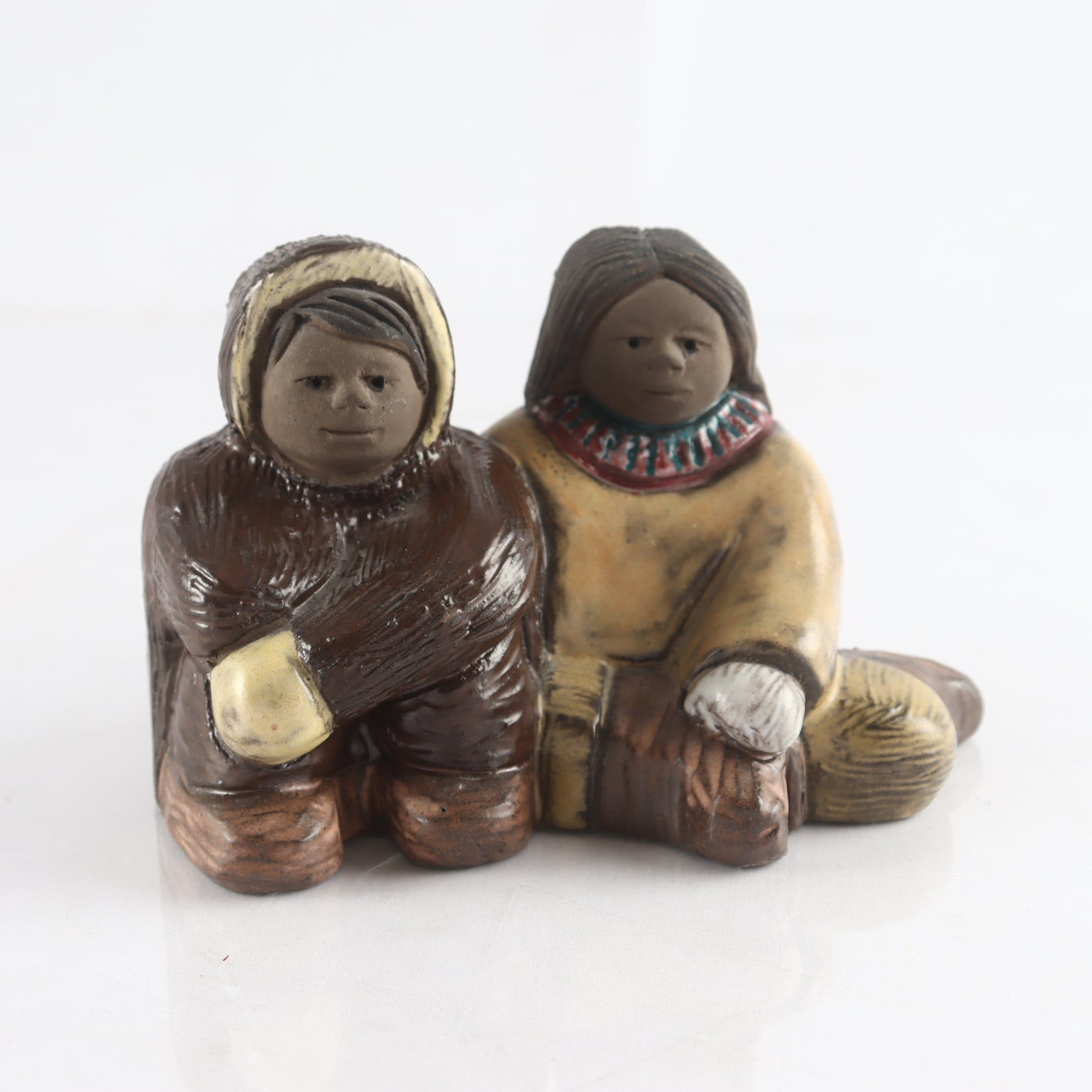 Figurin, keramik, Elbogen, signerad LW