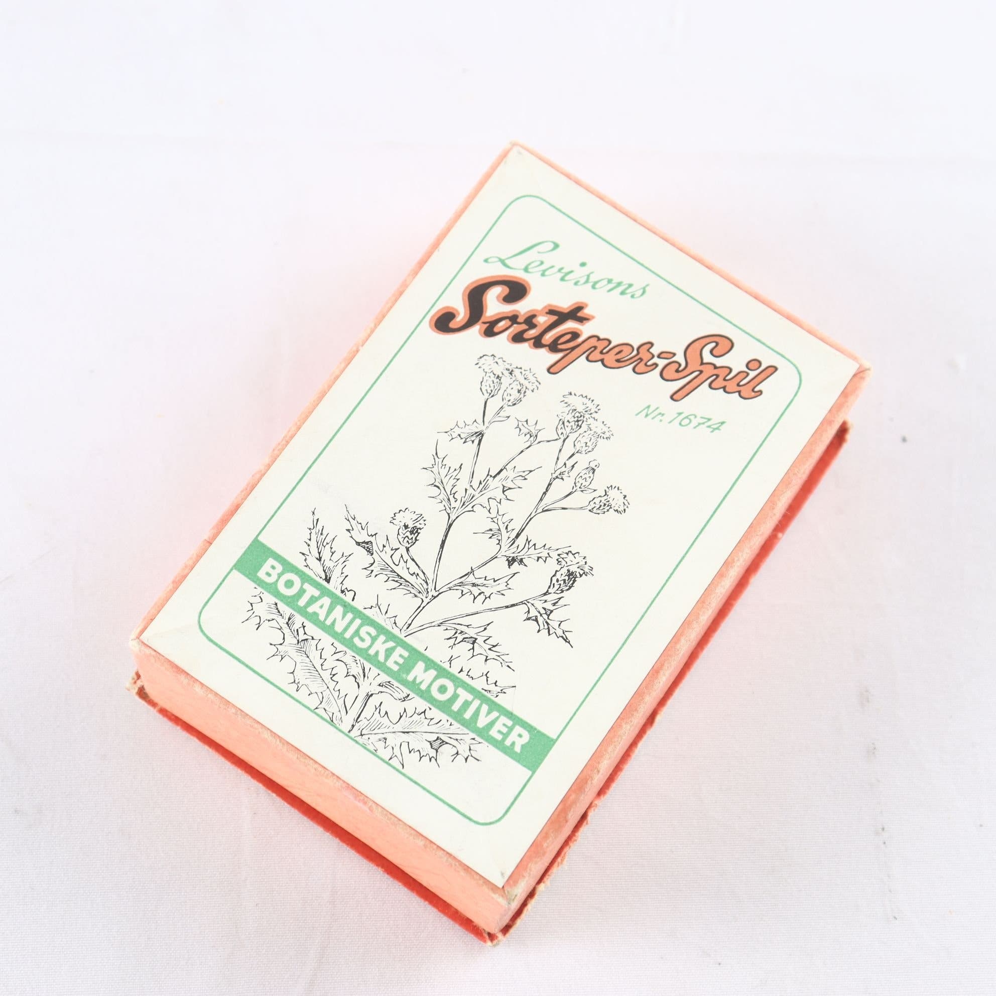 Spel, sorteper-spil, motaniske motiver, Levisons, Vintage