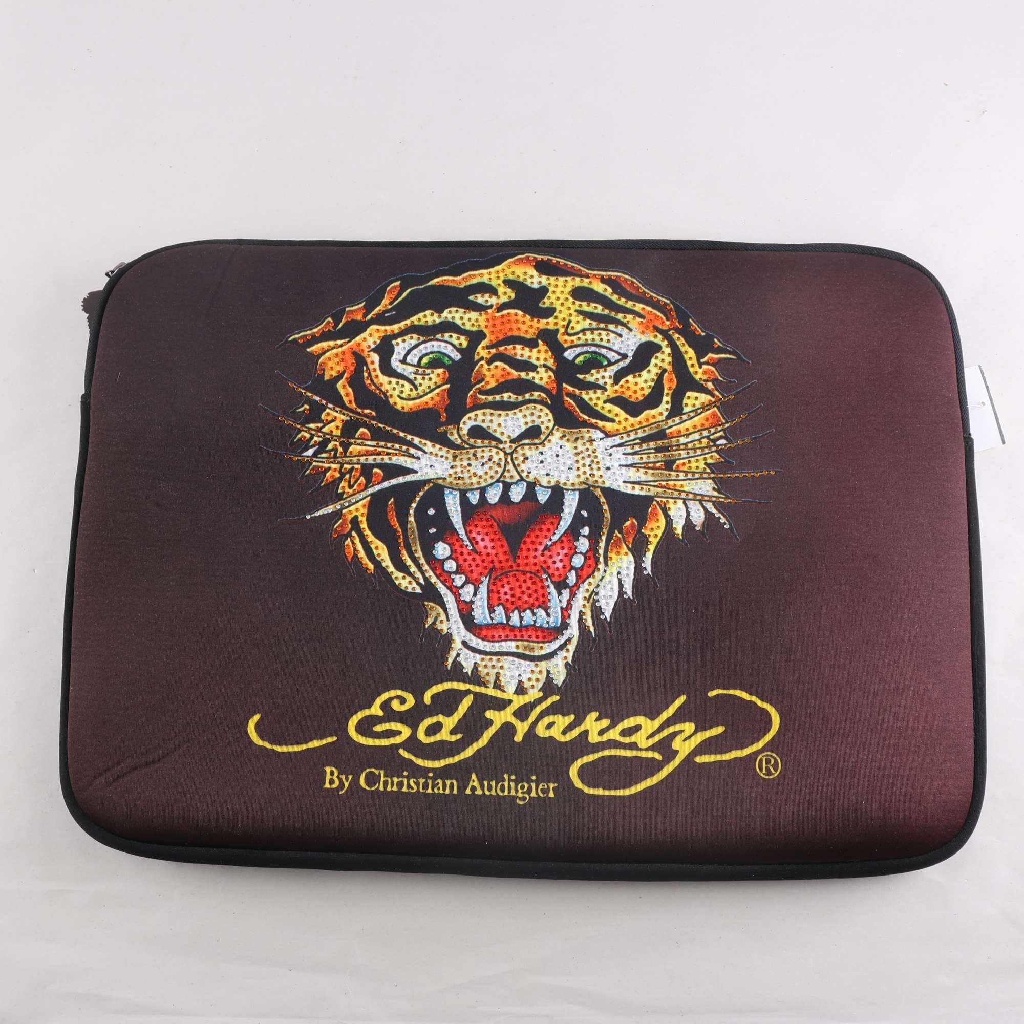 Laptopväska, Ed Hardy by Christian Audigier, brun.