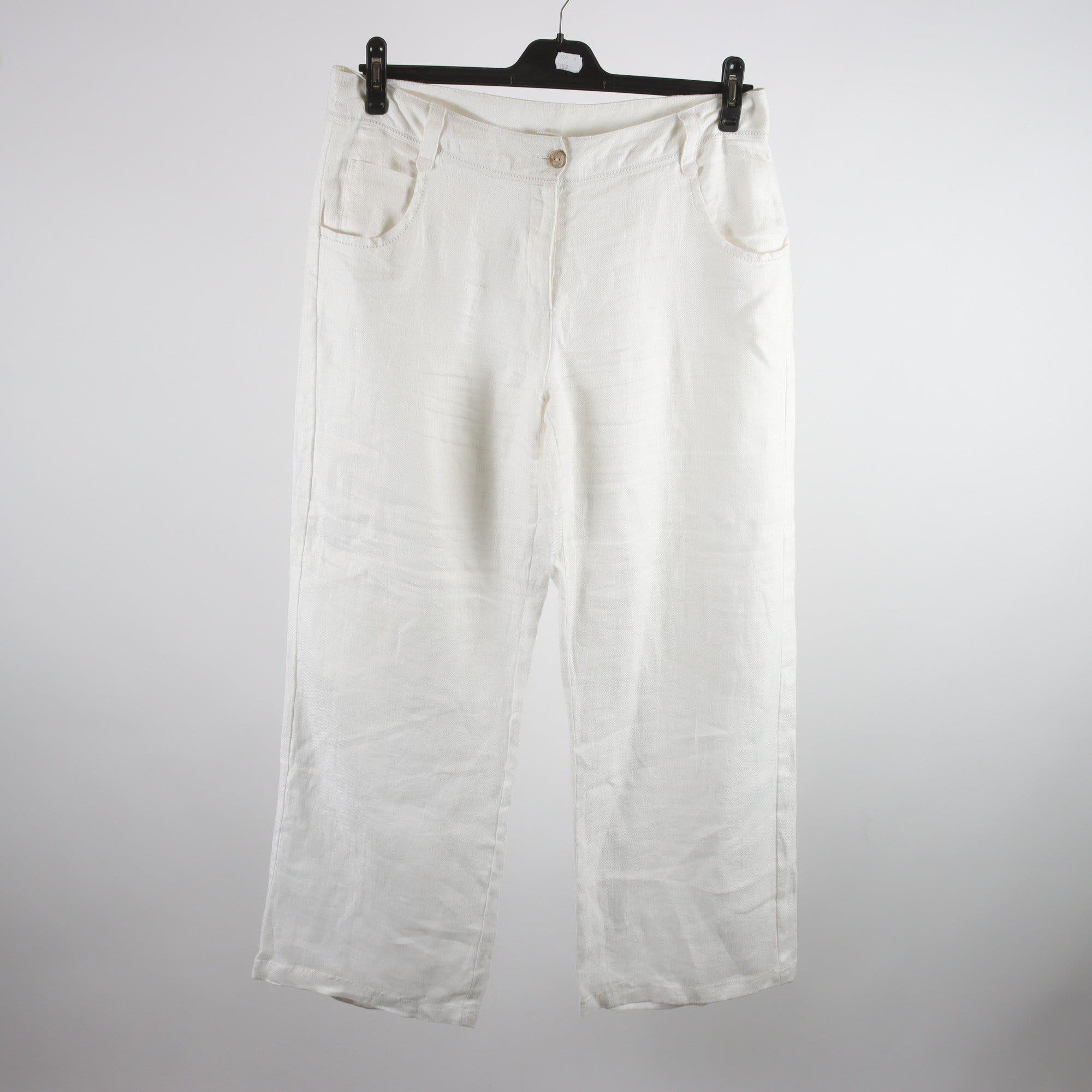 Byxor, Laura Ashley, vit, stl. 40.