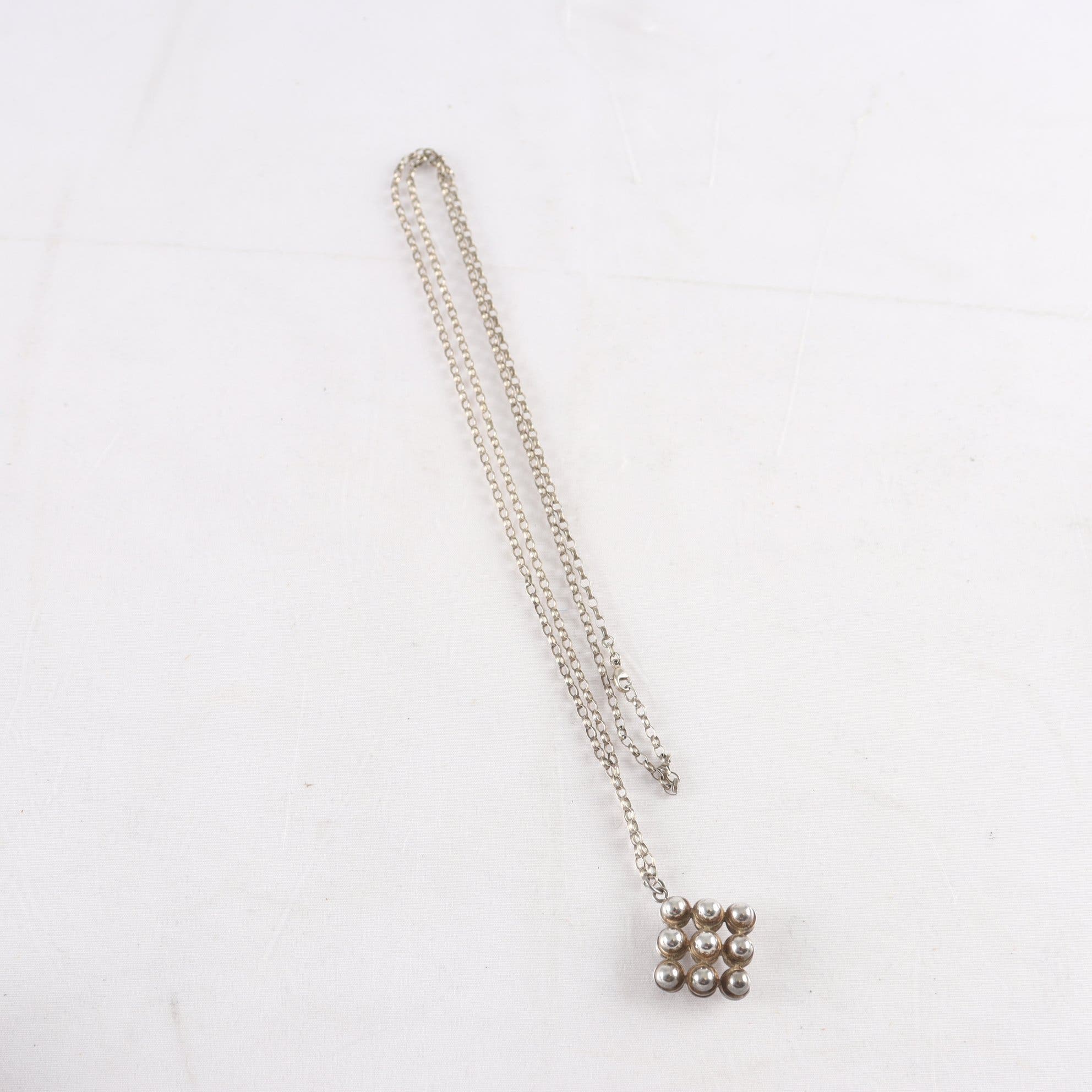 Halsband, hänge, silver, vintage