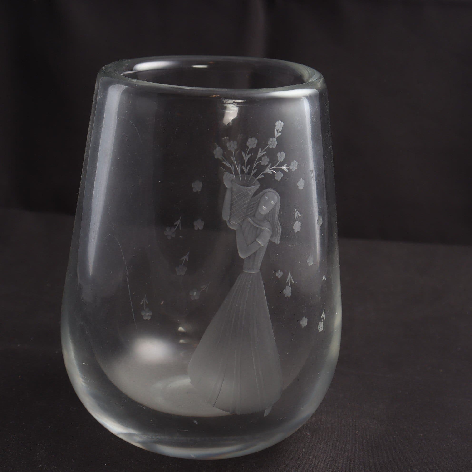Vas, glas, Sven Palmqvist, Orrefors. Samfraktas ej.