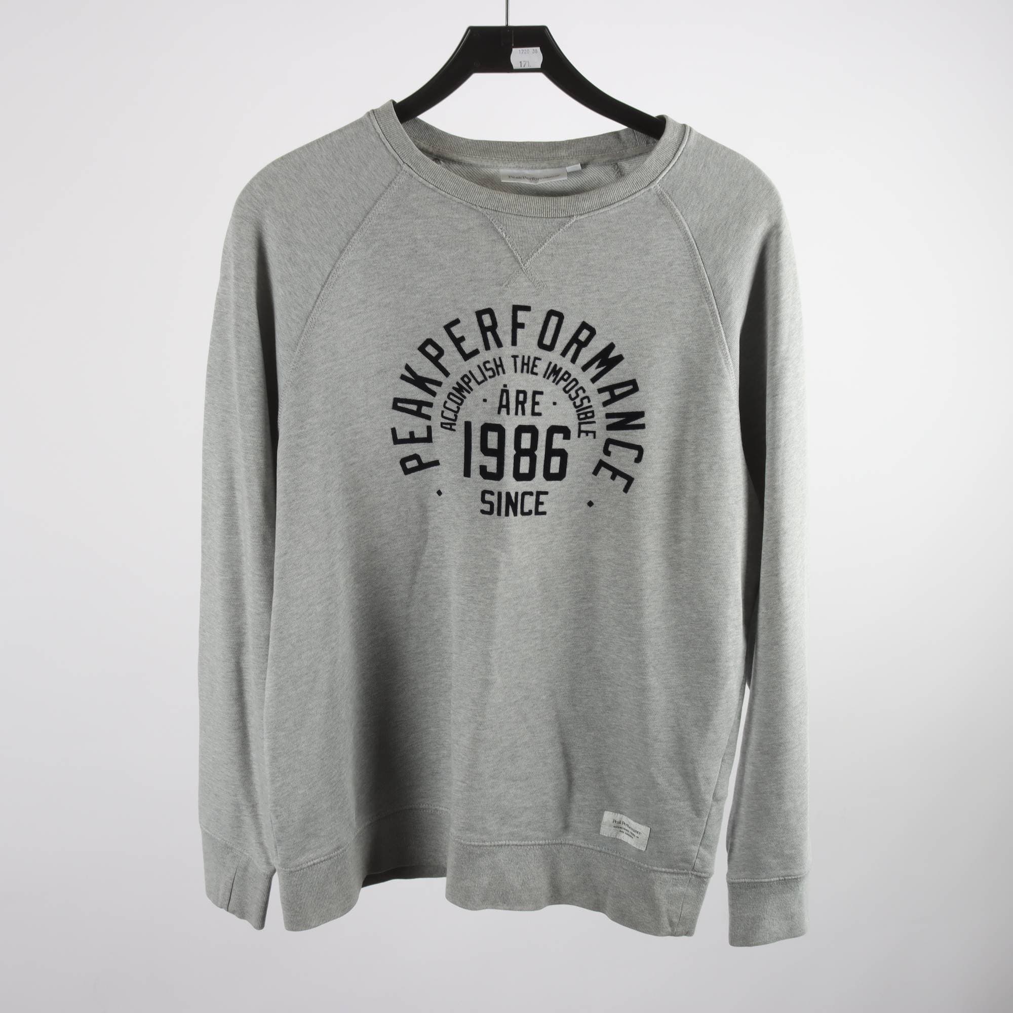 Sweatshirt, PeakPerformance, grå, stl. M